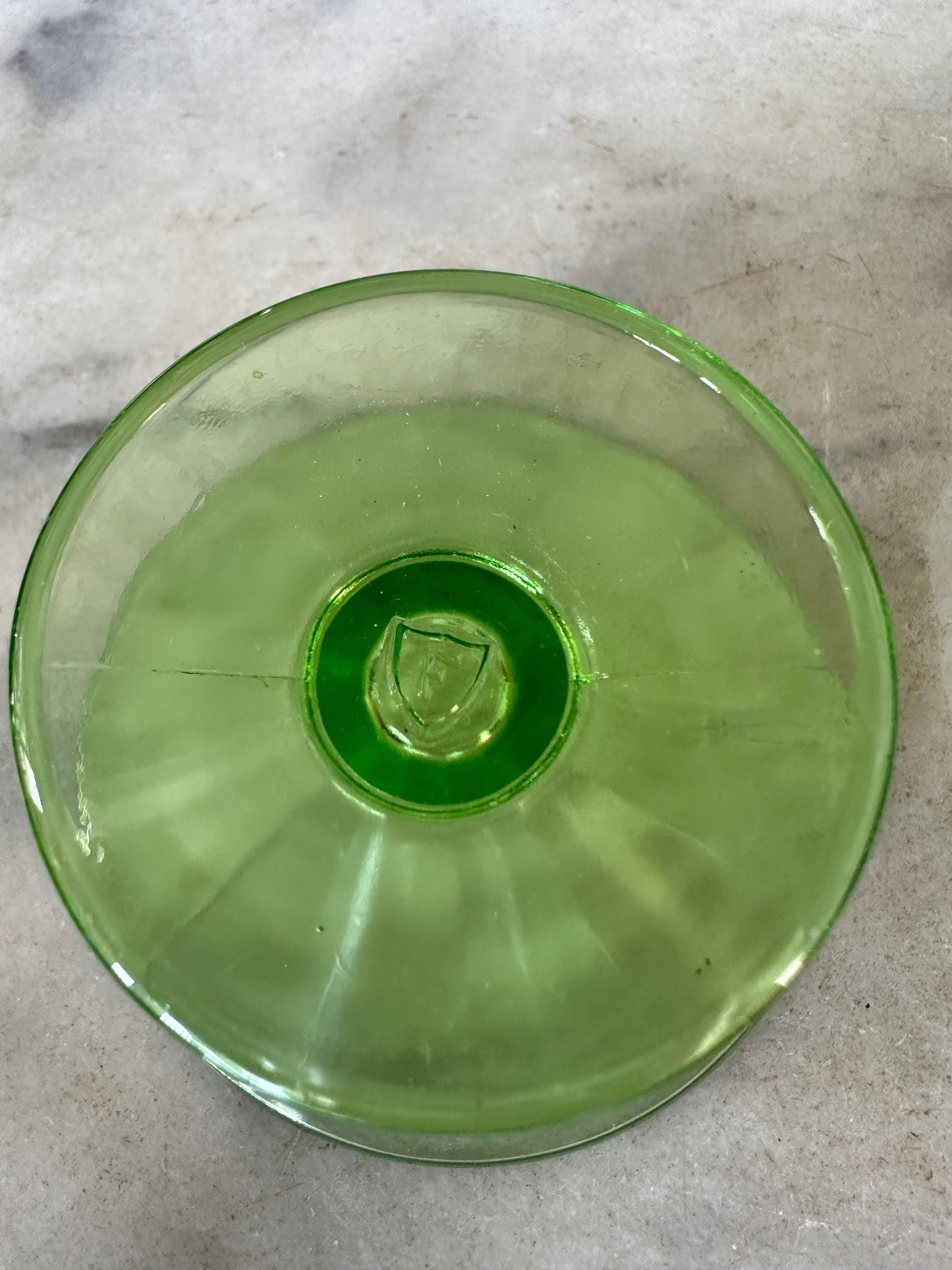 Vintage Green Depression Glass Federal Glass, Sherbet/Fruit/Dessert Bowls - Set of 2
