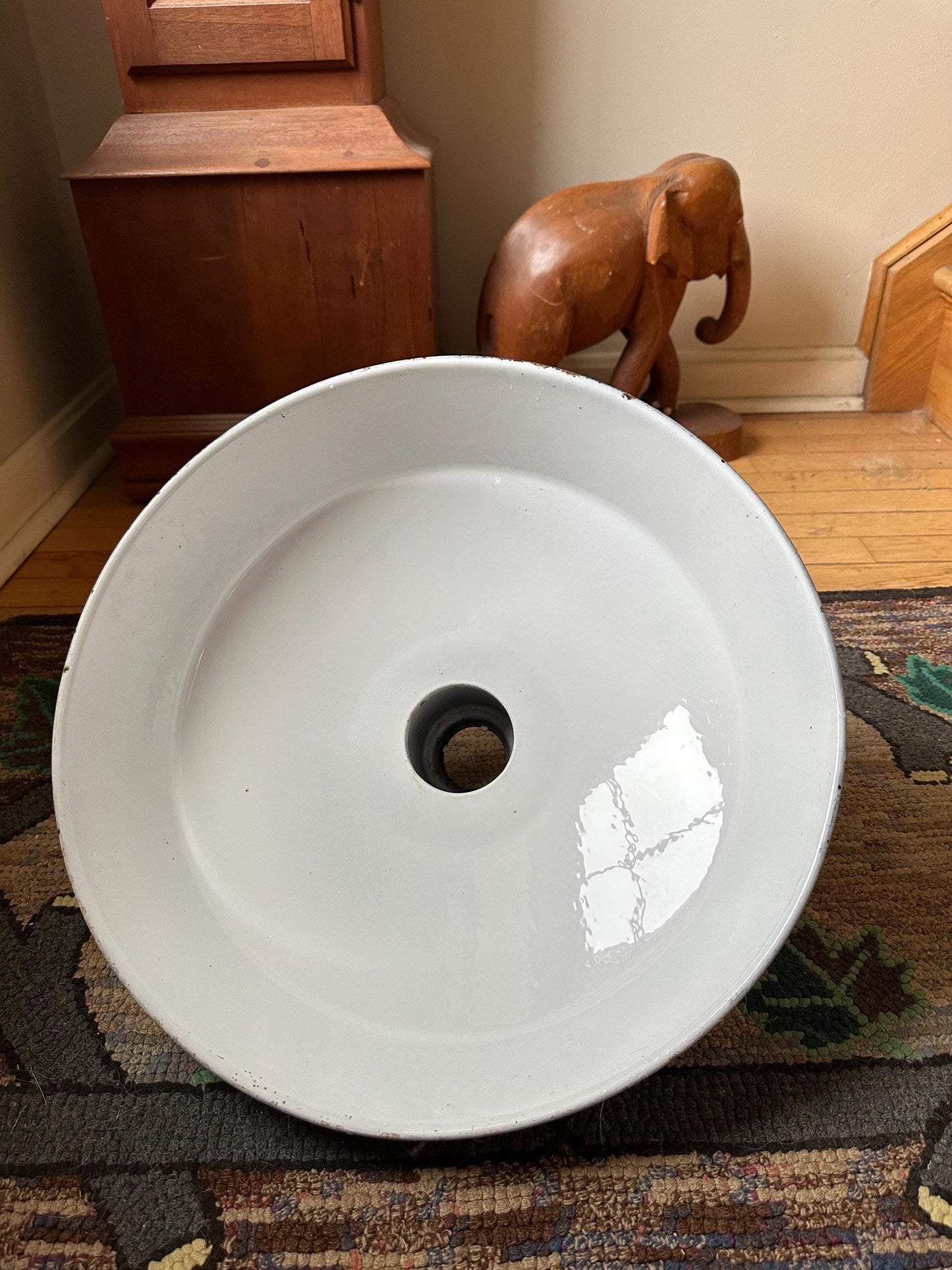 Vintage Luxray Green Porcelain Enamel Barn Light: 16" Industrial Lighting