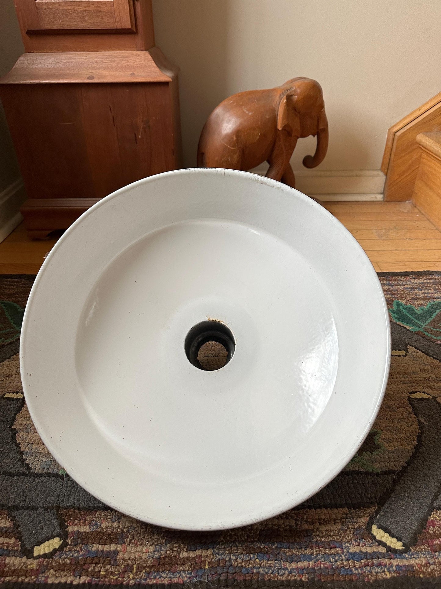 Vintage Luxray Green Porcelain Enamel Barn Light: 16" Industrial Lighting