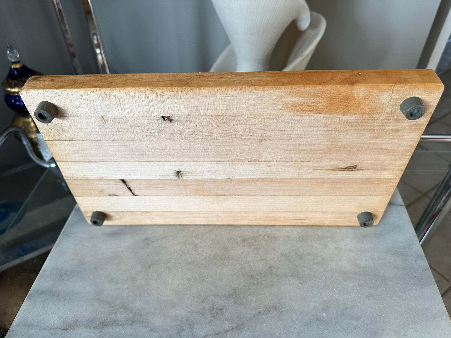 Vintage Wood Cutting Board: Butcher Block Charcuterie Server (13” x 7.25”)