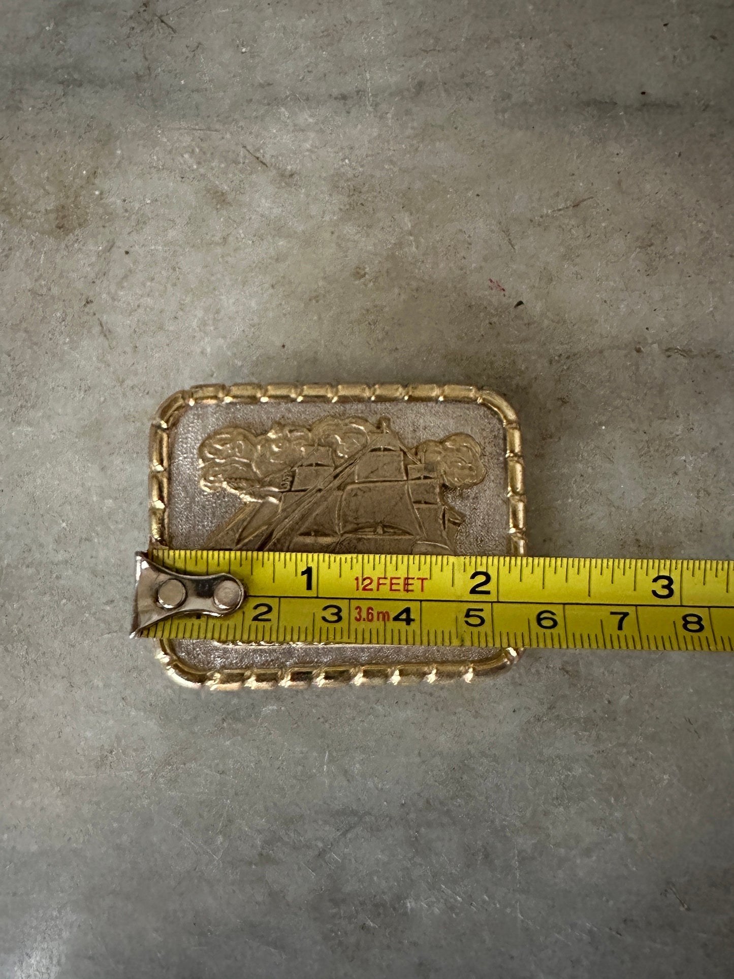 Vintage USS Constitution Ship Sailing Vintage Belt Buckle