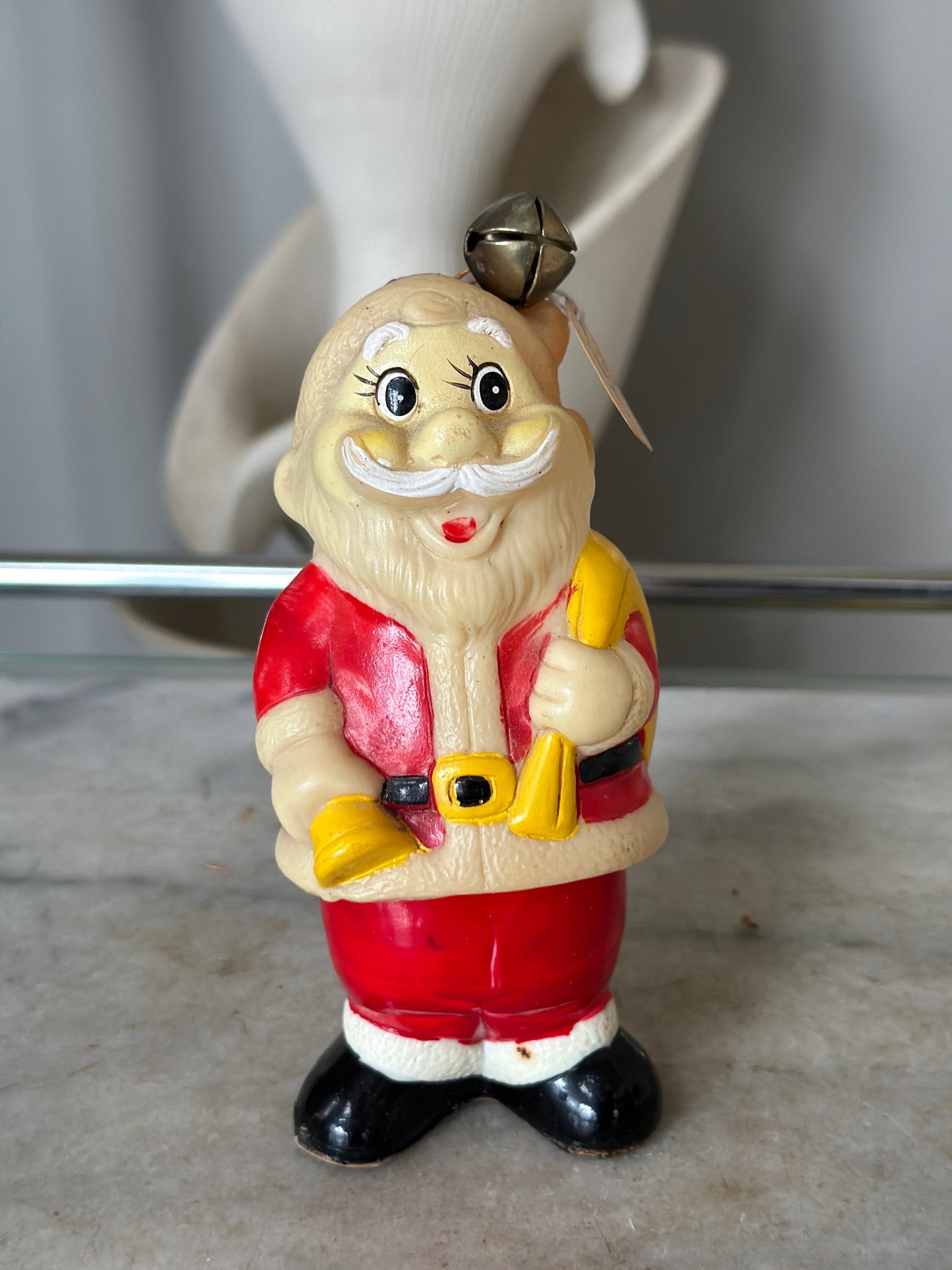 Vintage Wind-Up Santa Toy, Japan, Kitschy Christmas Display, Working Condition