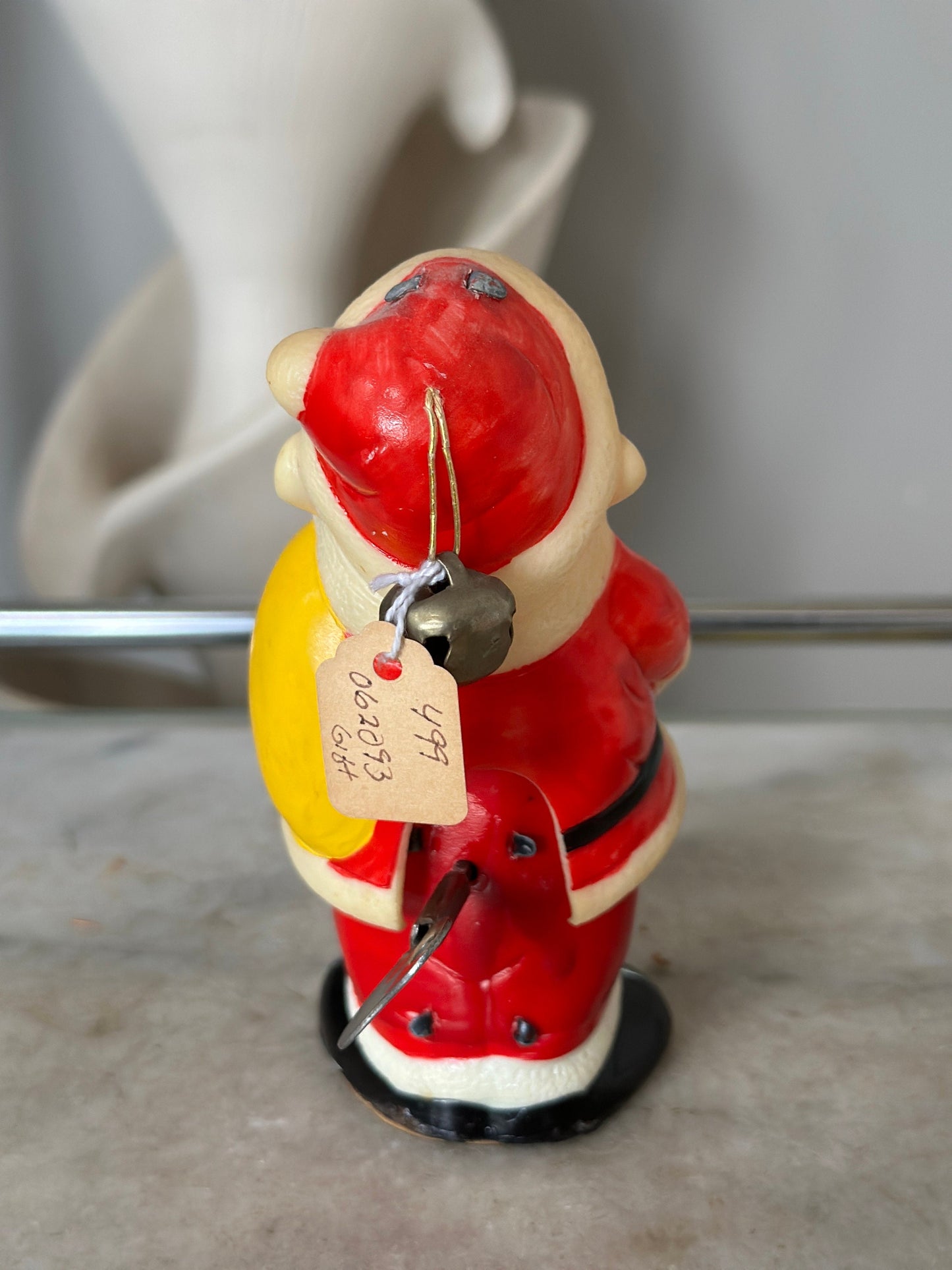 Vintage Wind-Up Santa Toy, Japan, Kitschy Christmas Display, Working Condition