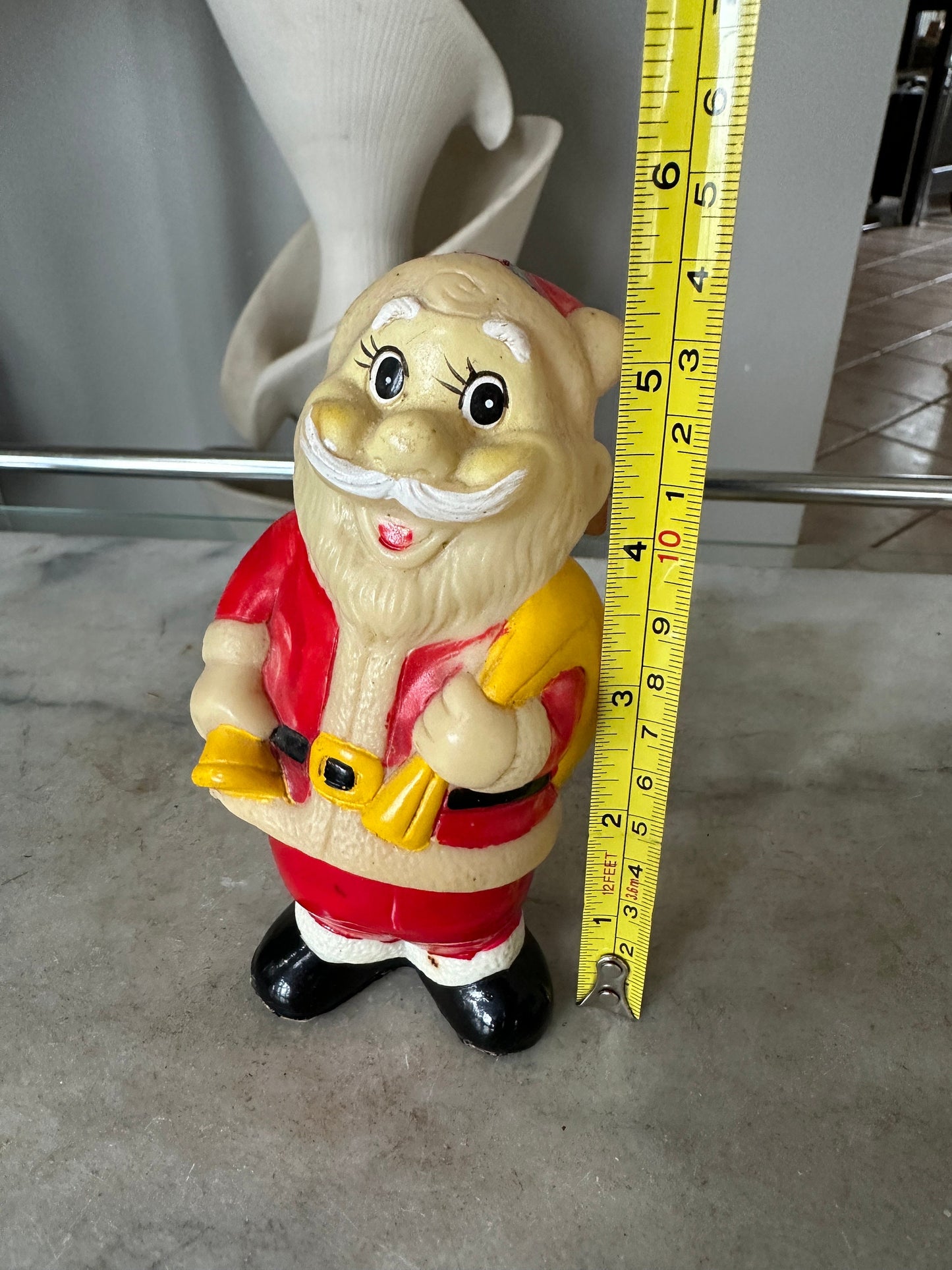 Vintage Wind-Up Santa Toy, Japan, Kitschy Christmas Display, Working Condition