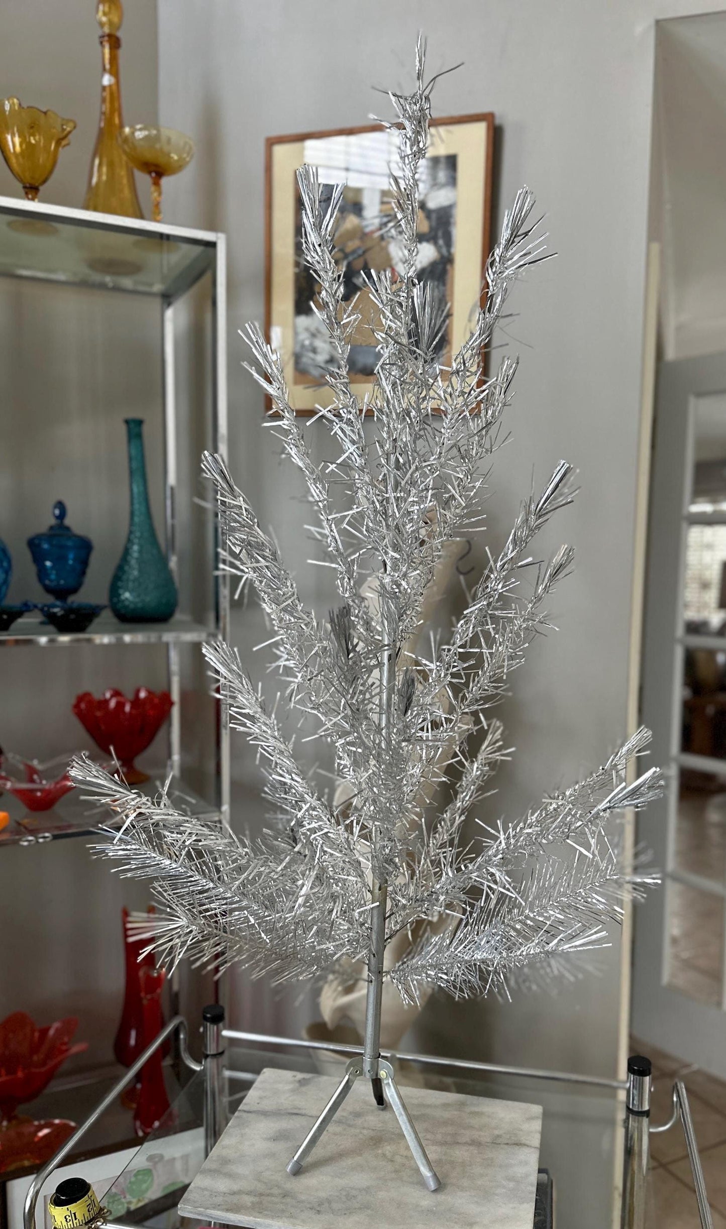 Vintage 4 foot Aluminum Christmas Tree: Fairyland by Craft House, Chicago (IOB)