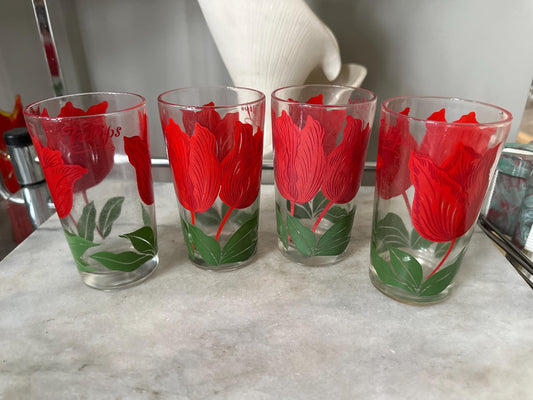Vintage 1950s Boscul Peanut Butter Glasses | Tulip | Set of 2 | Swanky Swigs