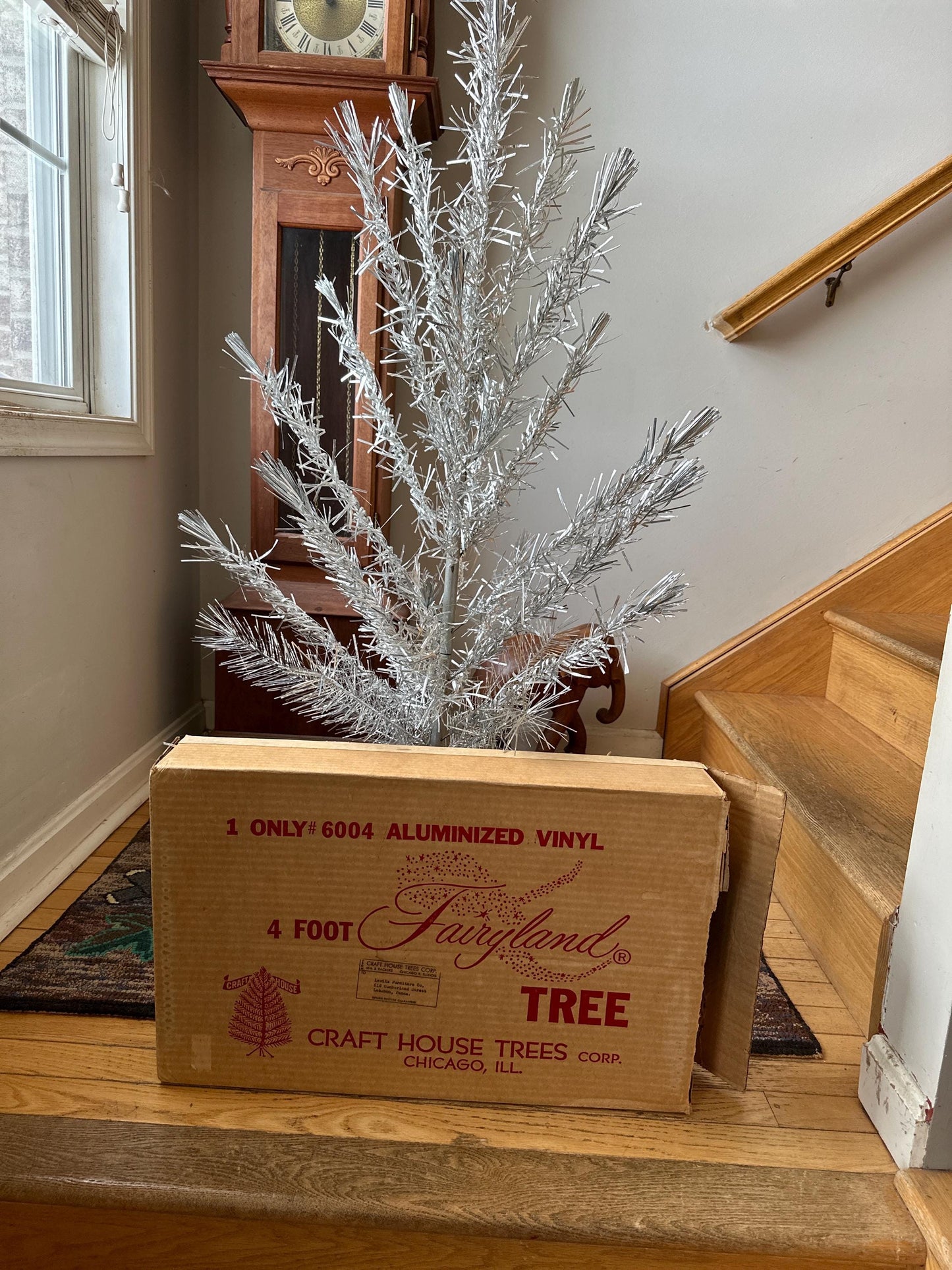 Vintage 4 foot Aluminum Christmas Tree: Fairyland by Craft House, Chicago (IOB)