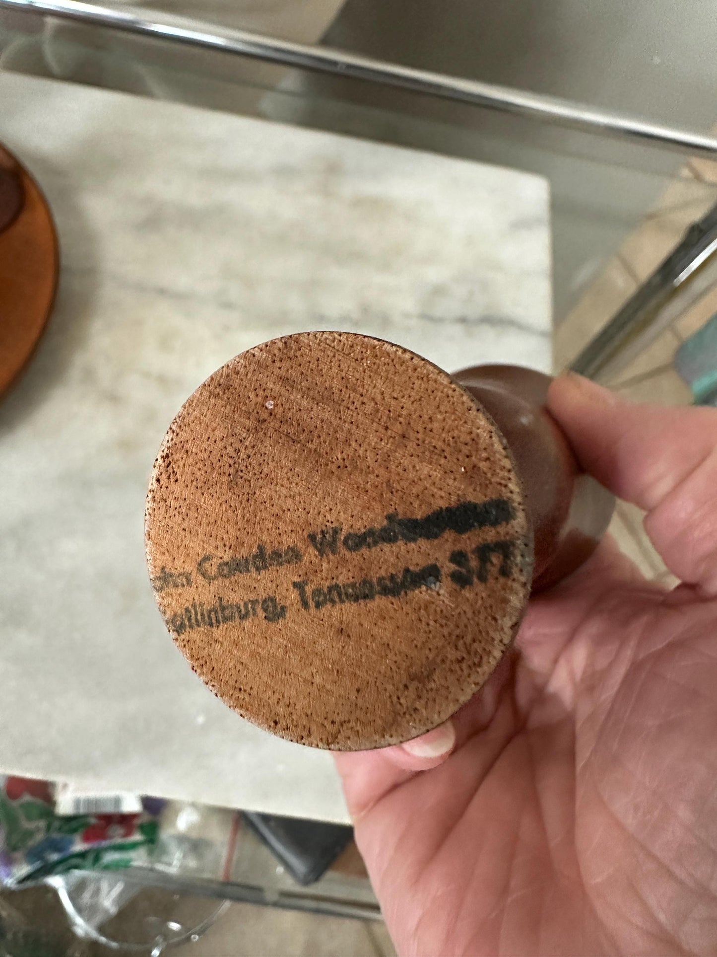 MCM Gatlinburg Wood Cordial Glasses with Captive Rings - Set of 6