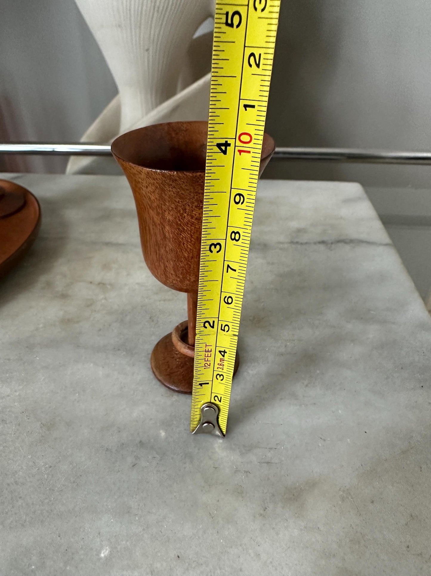 MCM Gatlinburg Wood Cordial Glasses with Captive Rings - Set of 6