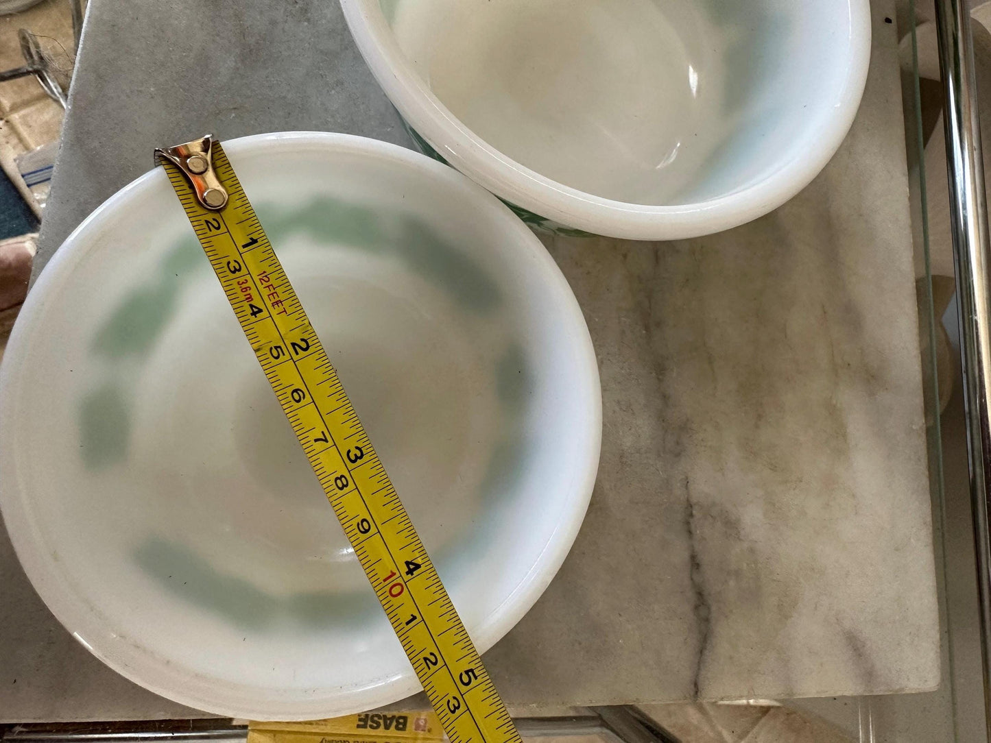 Vintage Three Piece Hazel Atlas Mixing Bowls with Ivy