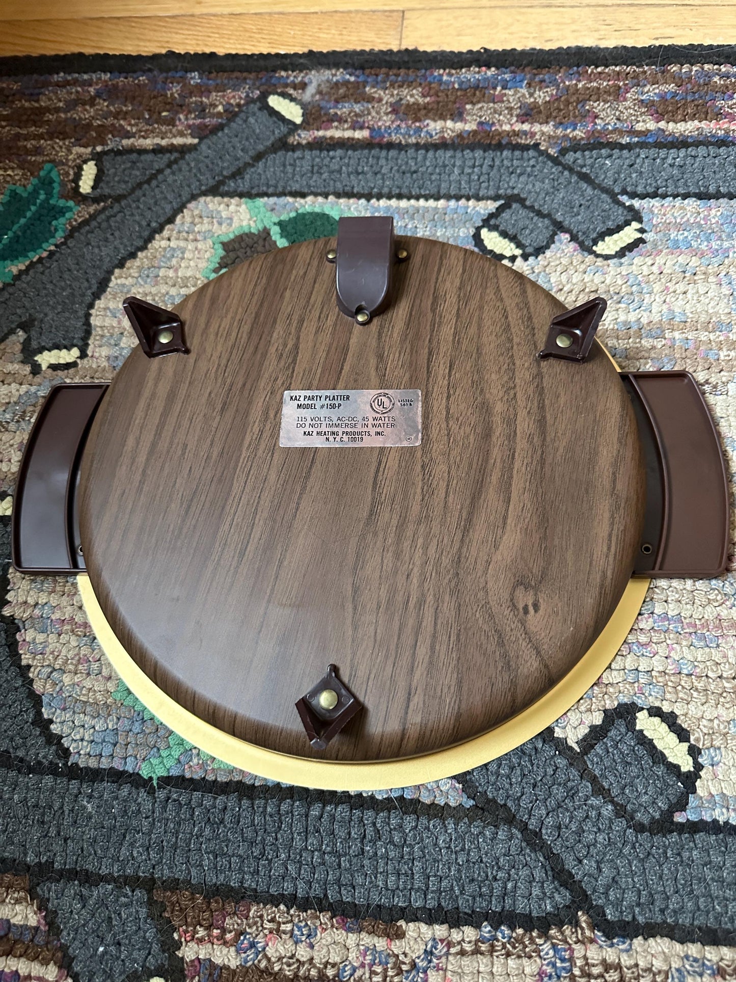 Vintage 1960s MCM Kaz Party Platter Warming Tray with Lid