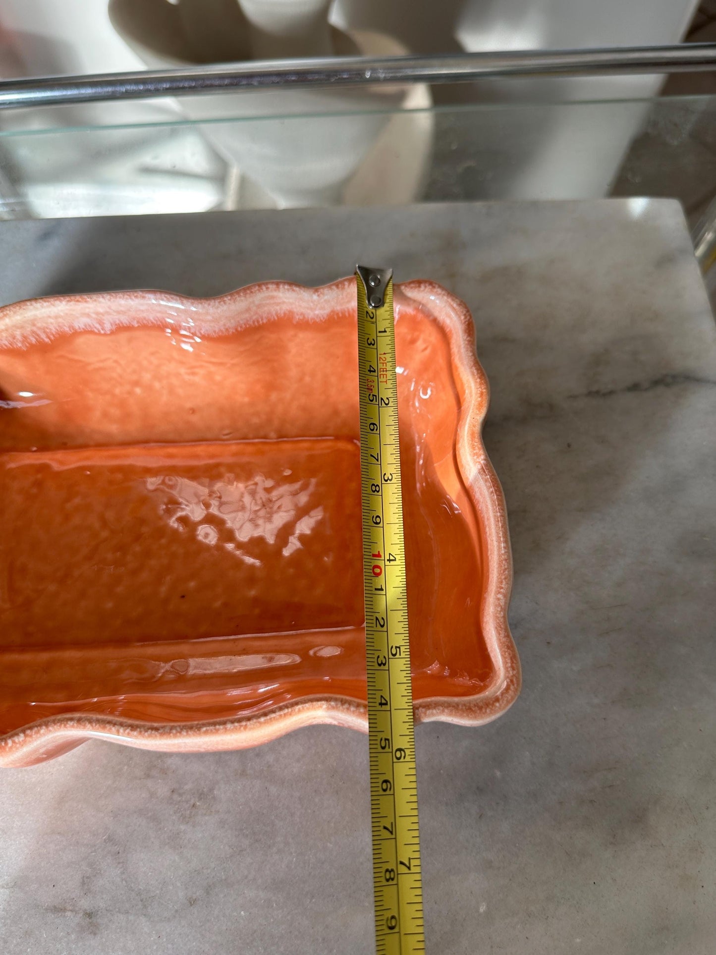 Vintage Imperial USA Orange Drip Glaze Succulent Fish | F37