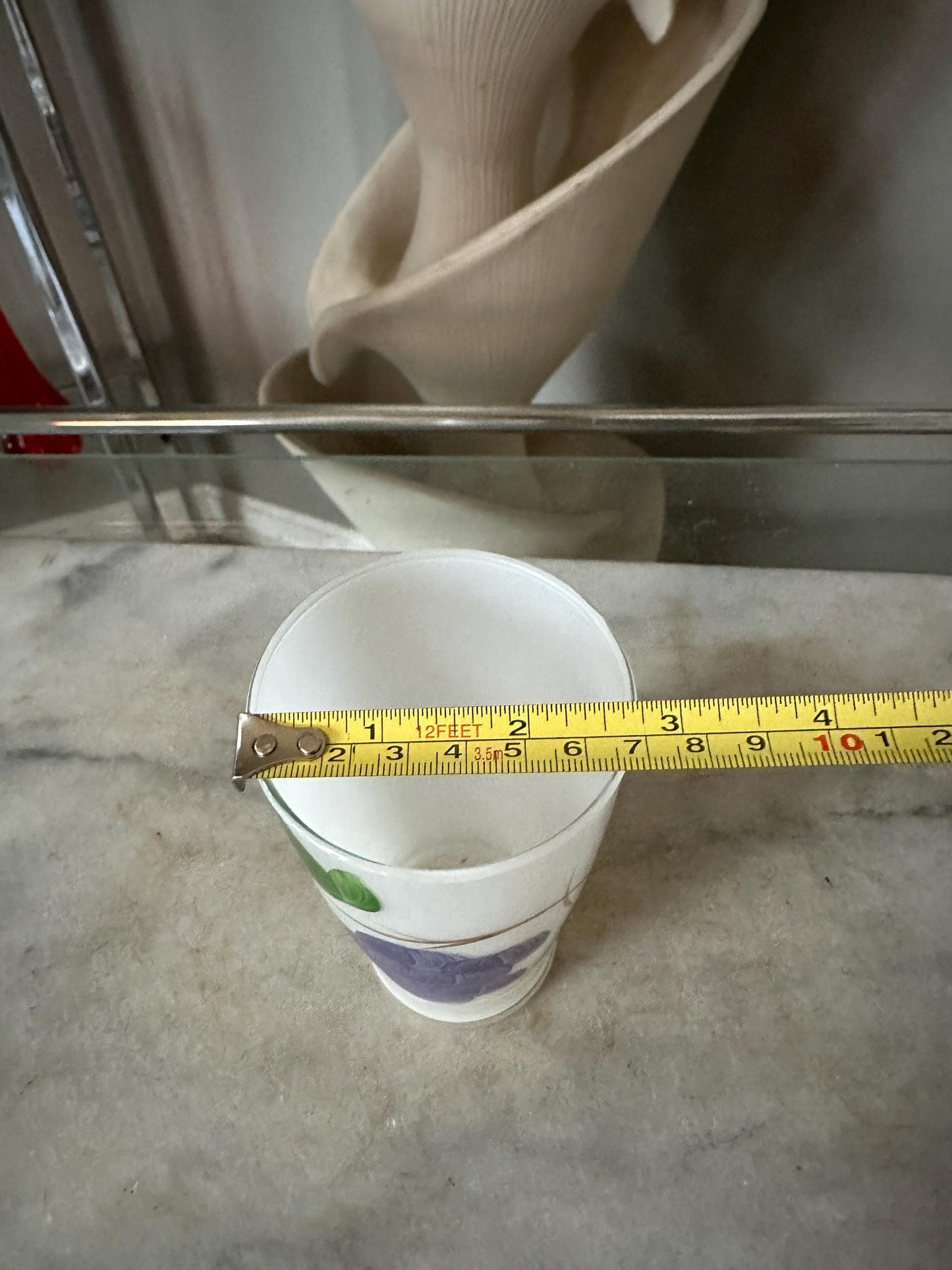 Mid Century Bartlett Collins Frosted Pitcher w 6 Glasses: Glass Grape Design Set