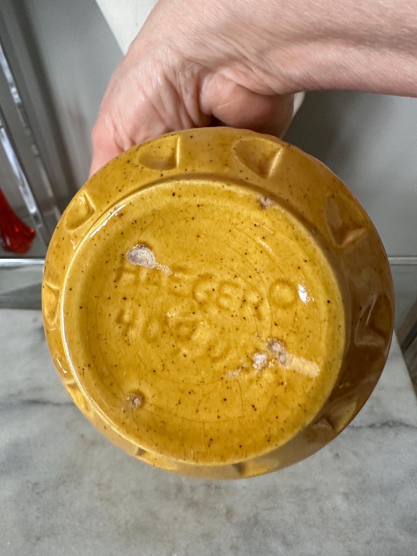 Vintage Haeger Pottery. #404 Planter/Vase, with Diamond Quilt Pattern