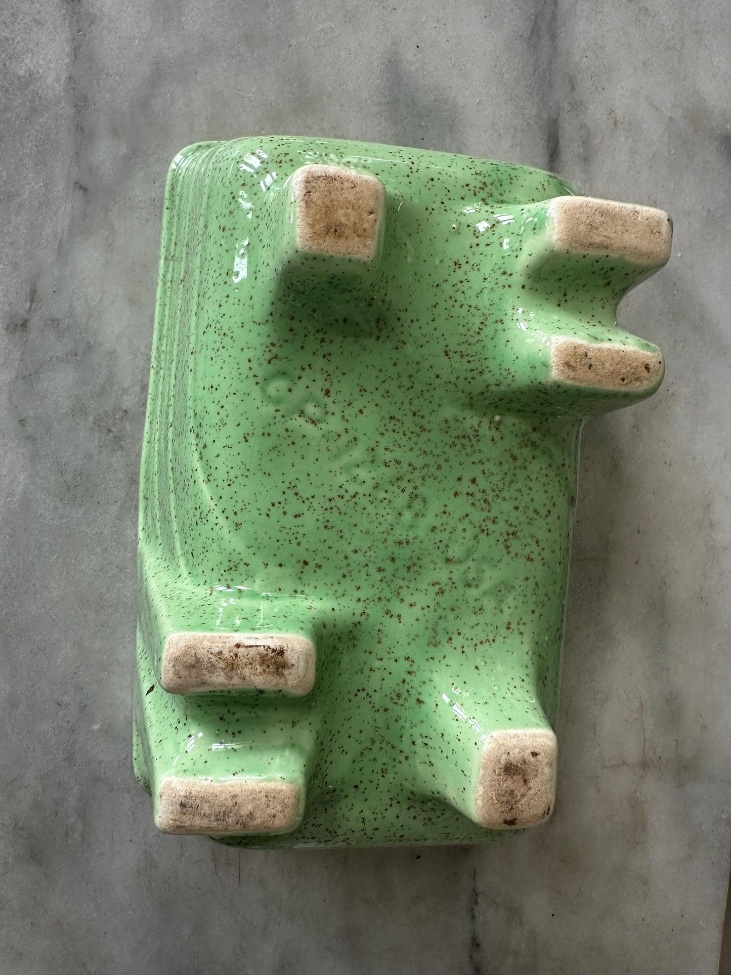 Vintage Cookson Pottery Planter: Speckled Green & Brown USA Pottery