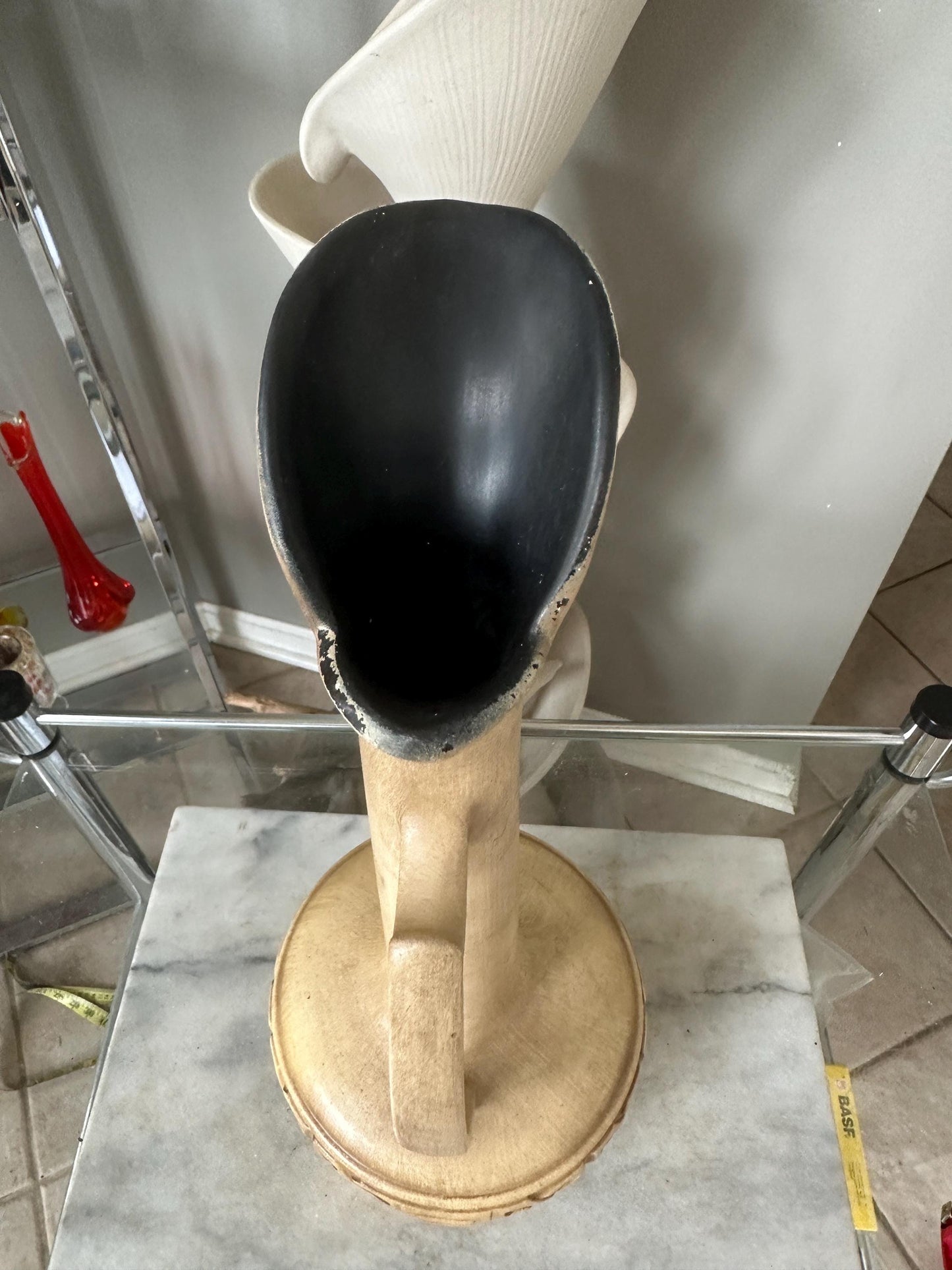 Mid Century Modern Haeger Vase: Large Gold Pottery Pitcher, 18 inch Ewer