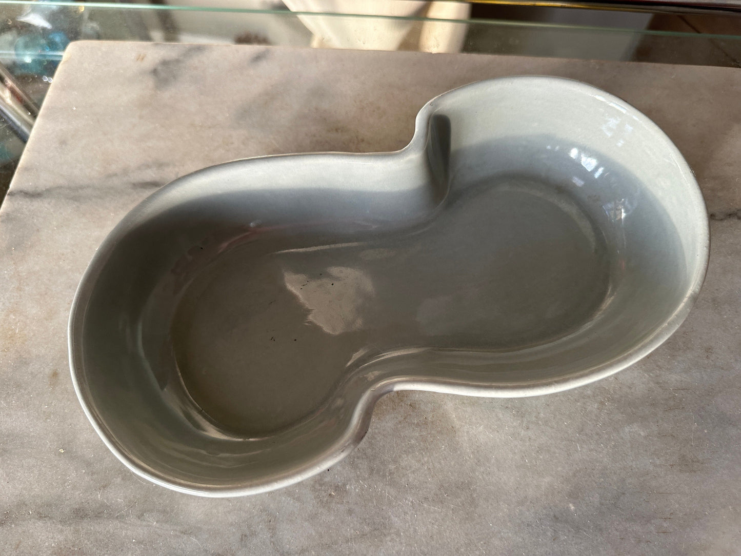 Vintage Haeger Grey Ceramic Planter: MCM Succulent Bulb Pot