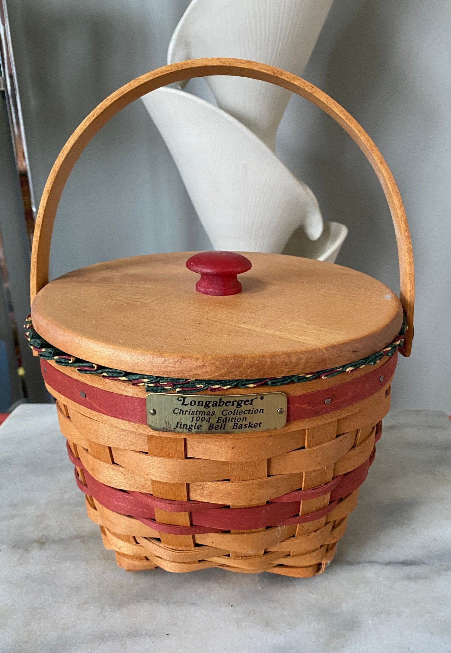 1994 Longaberger Christmas Collection Jingle Bell Basket