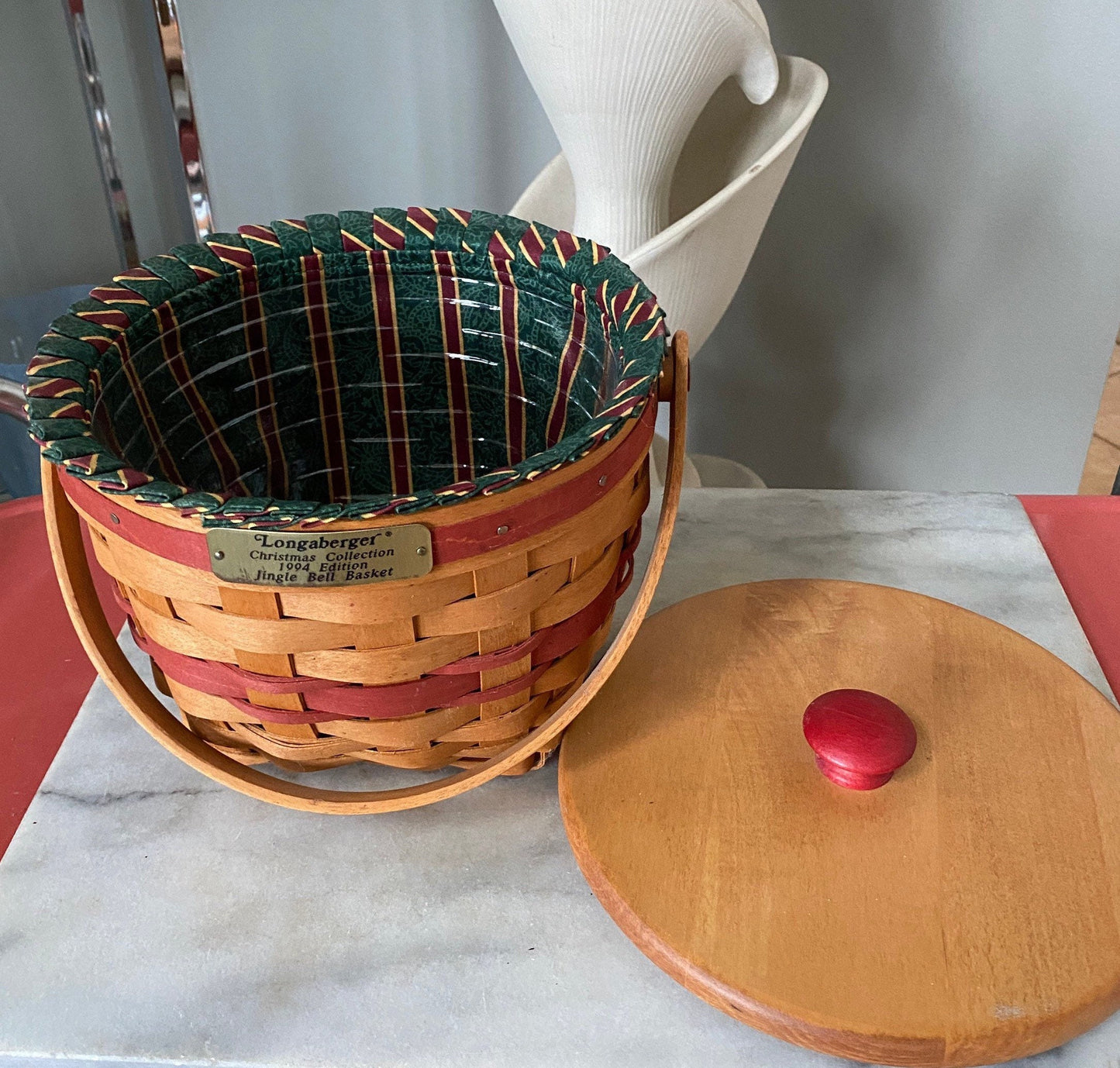 1994 Longaberger Christmas Collection Jingle Bell Basket