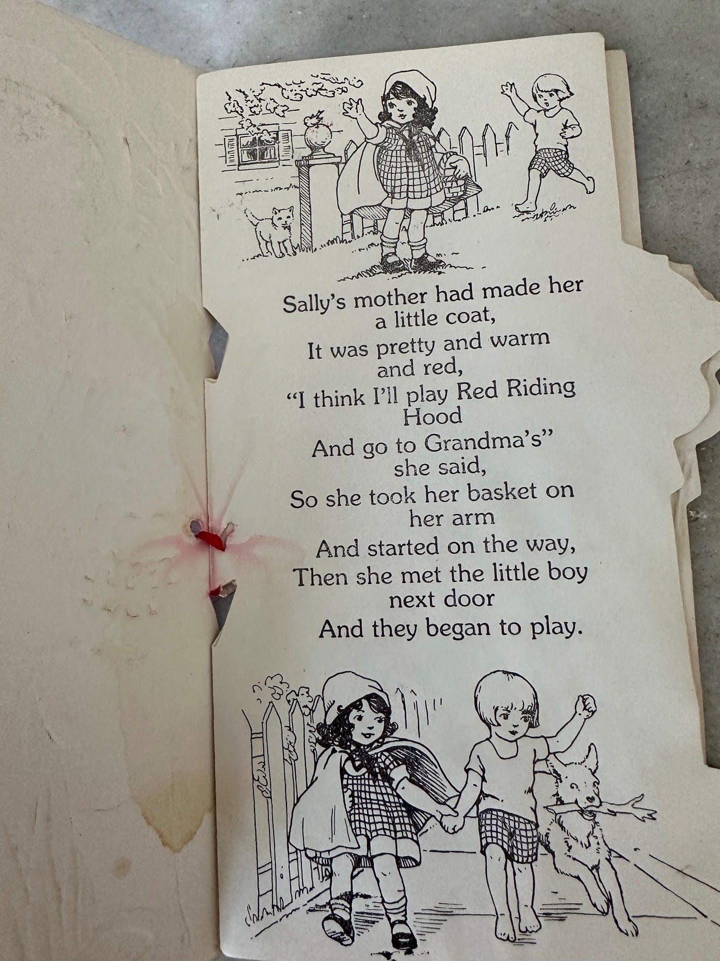 Vintage Valentine Cards Set: 1930s-40s Ephemera, Red Riding Hood & More