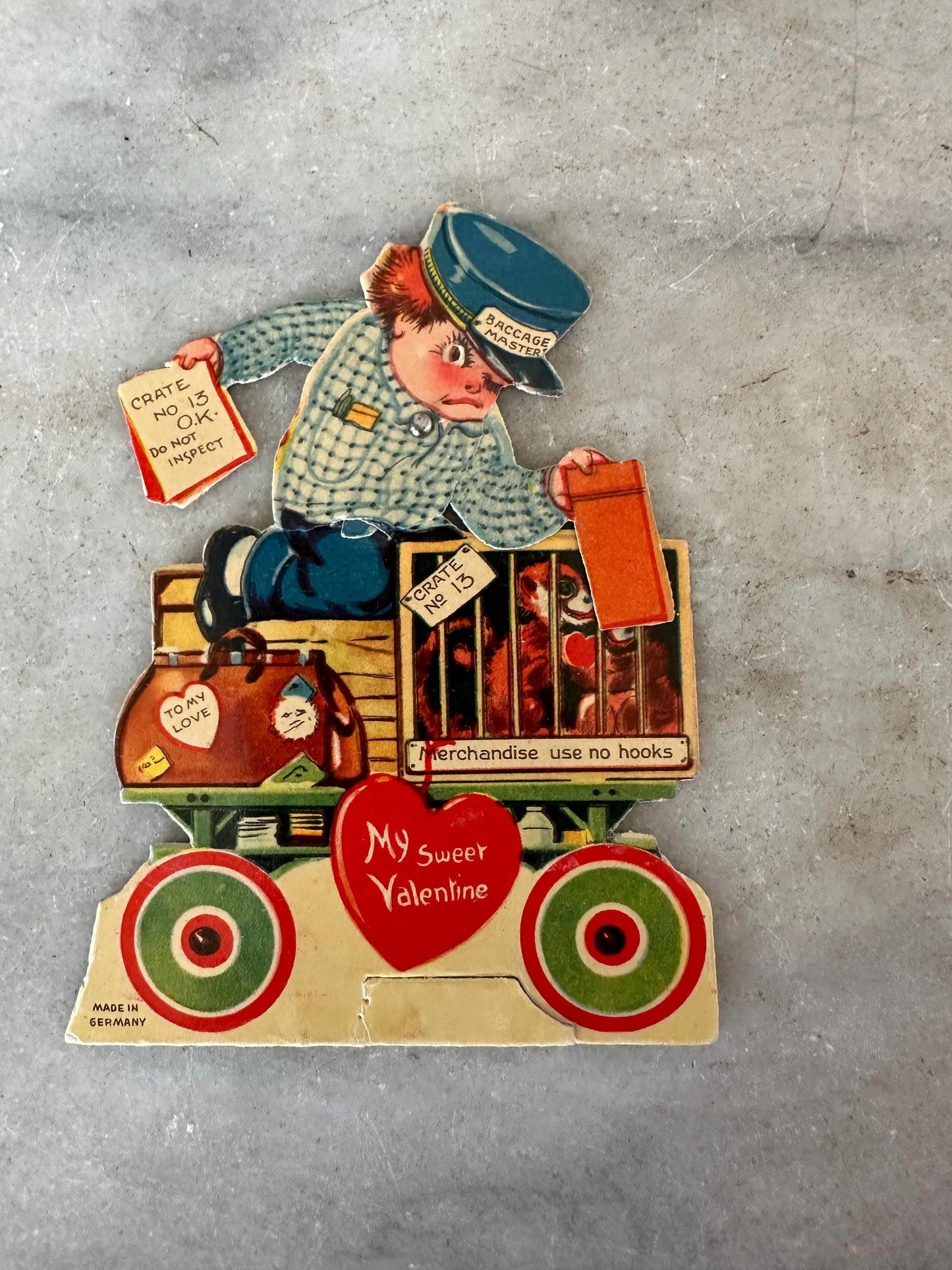Vintage Valentine Cards Set: 1930s-40s Ephemera, Red Riding Hood & More