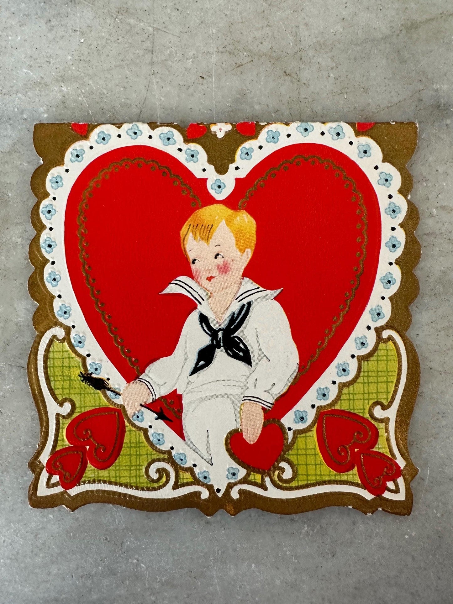 Vintage Valentine Cards Set: 1930s-40s Ephemera, Red Riding Hood & More