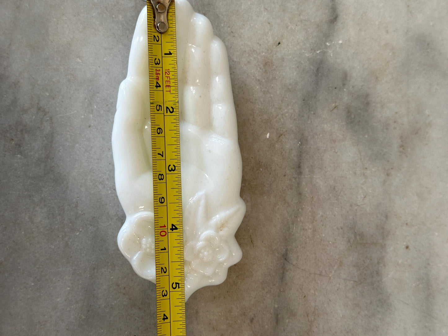 Vintage Avon Milk Glass Hand with Flowers by the Palm