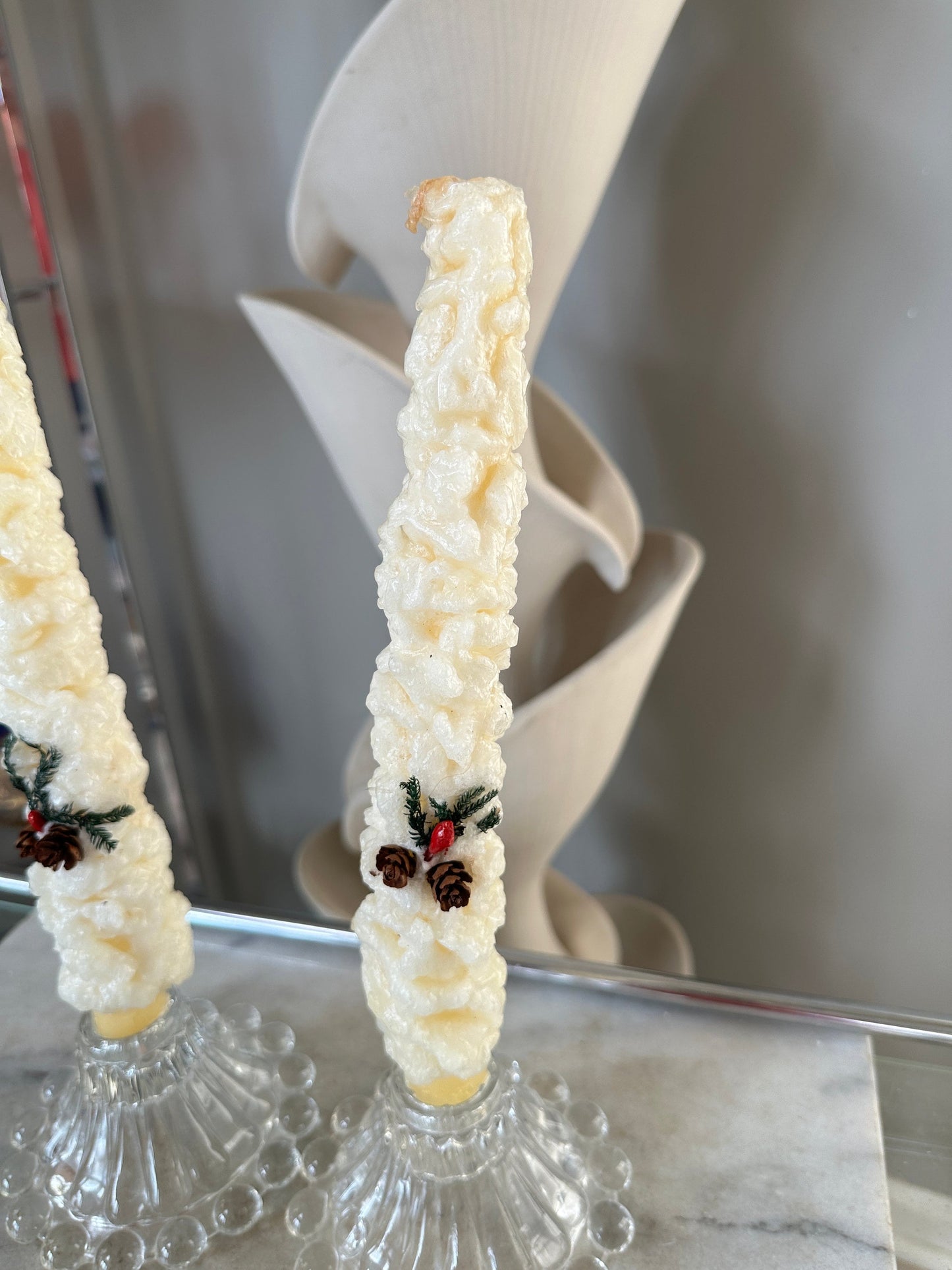 Vintage Penn Christmas Taper Candles Set - 1950s Original Box