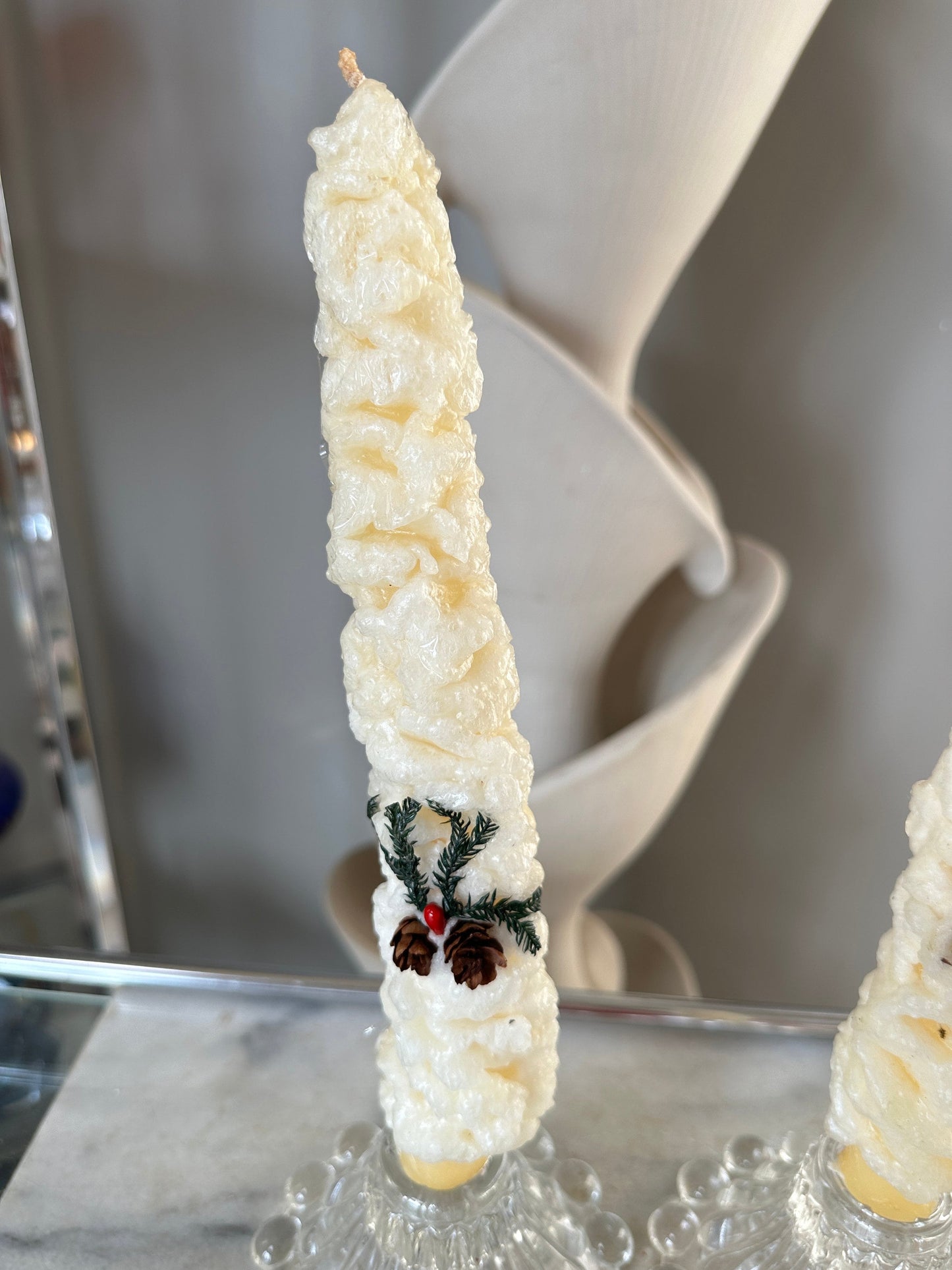 Vintage Penn Christmas Taper Candles Set - 1950s Original Box