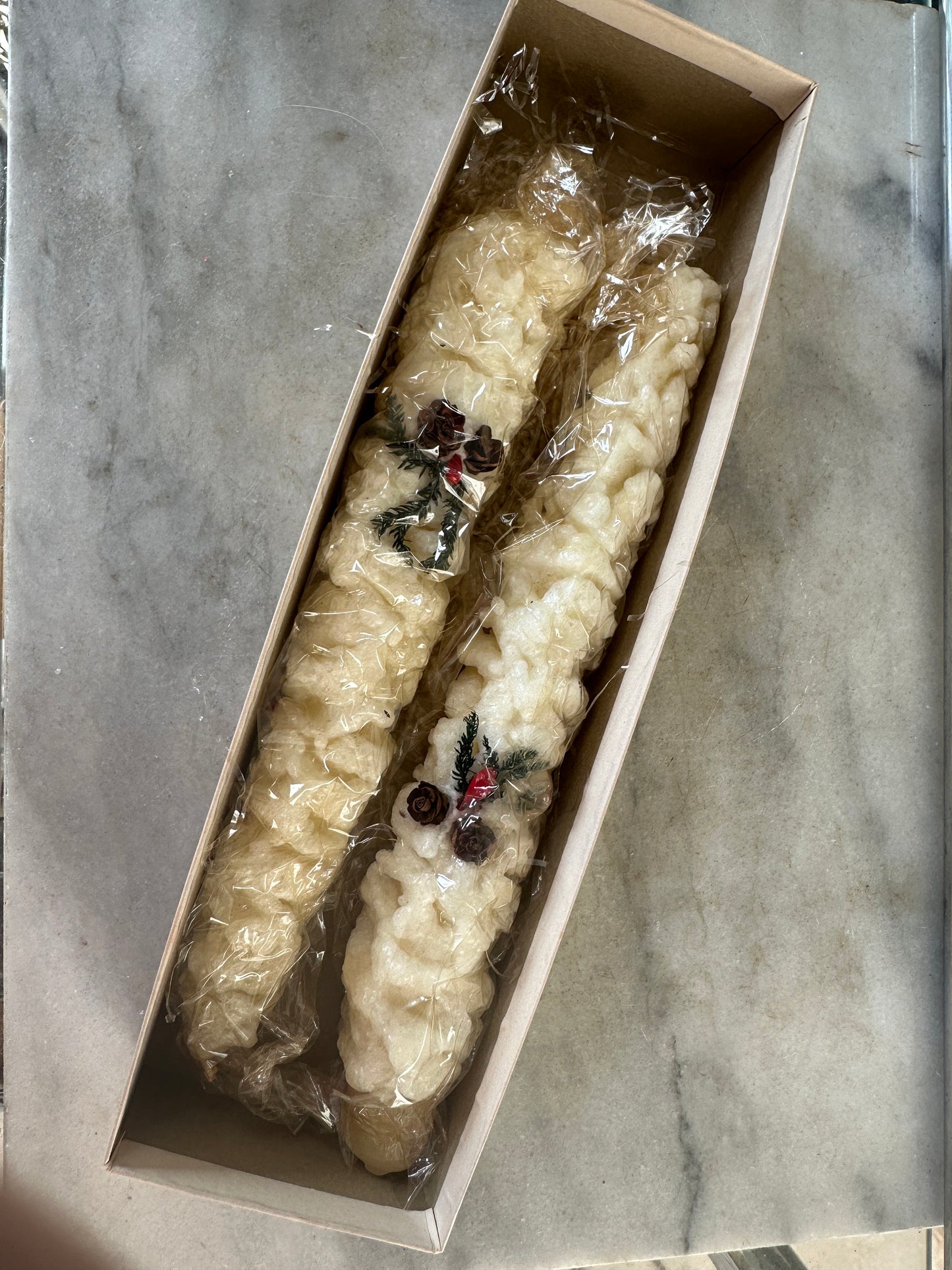 Vintage Penn Christmas Taper Candles Set - 1950s Original Box