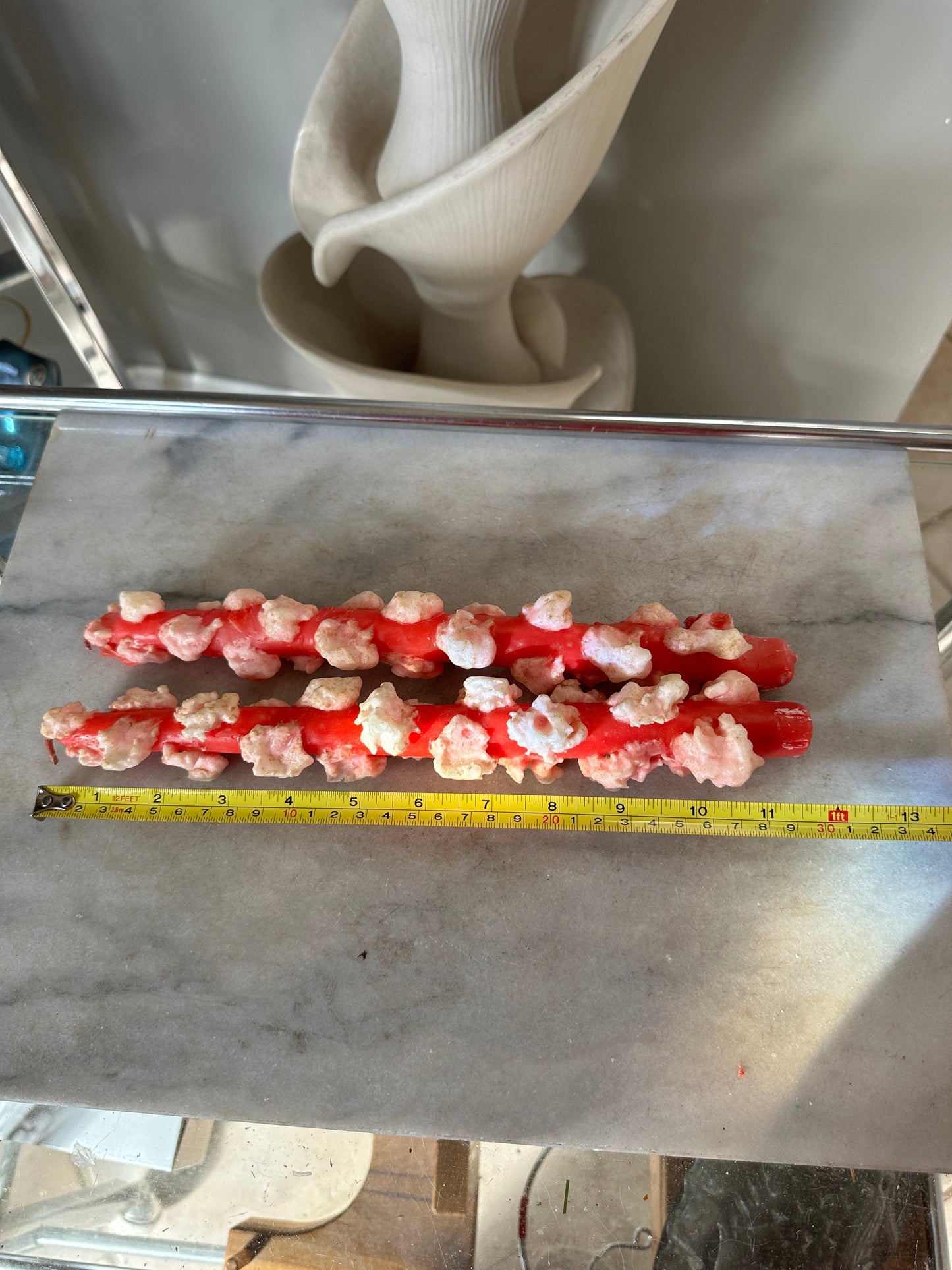 Vintage Penn Wax Christmas Candles: Red Taper Set in Original Box