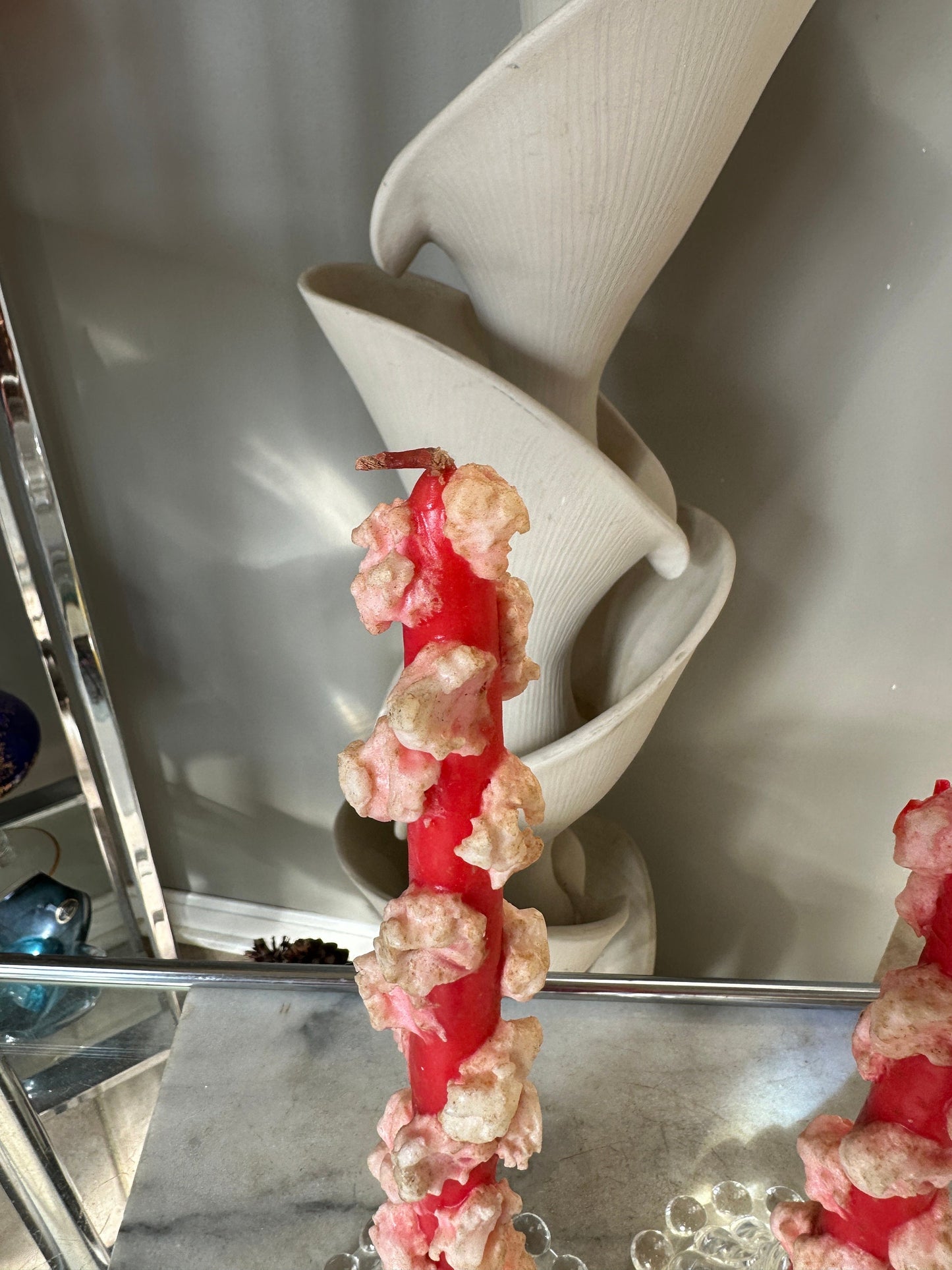 Vintage Penn Wax Christmas Candles: Red Taper Set in Original Box