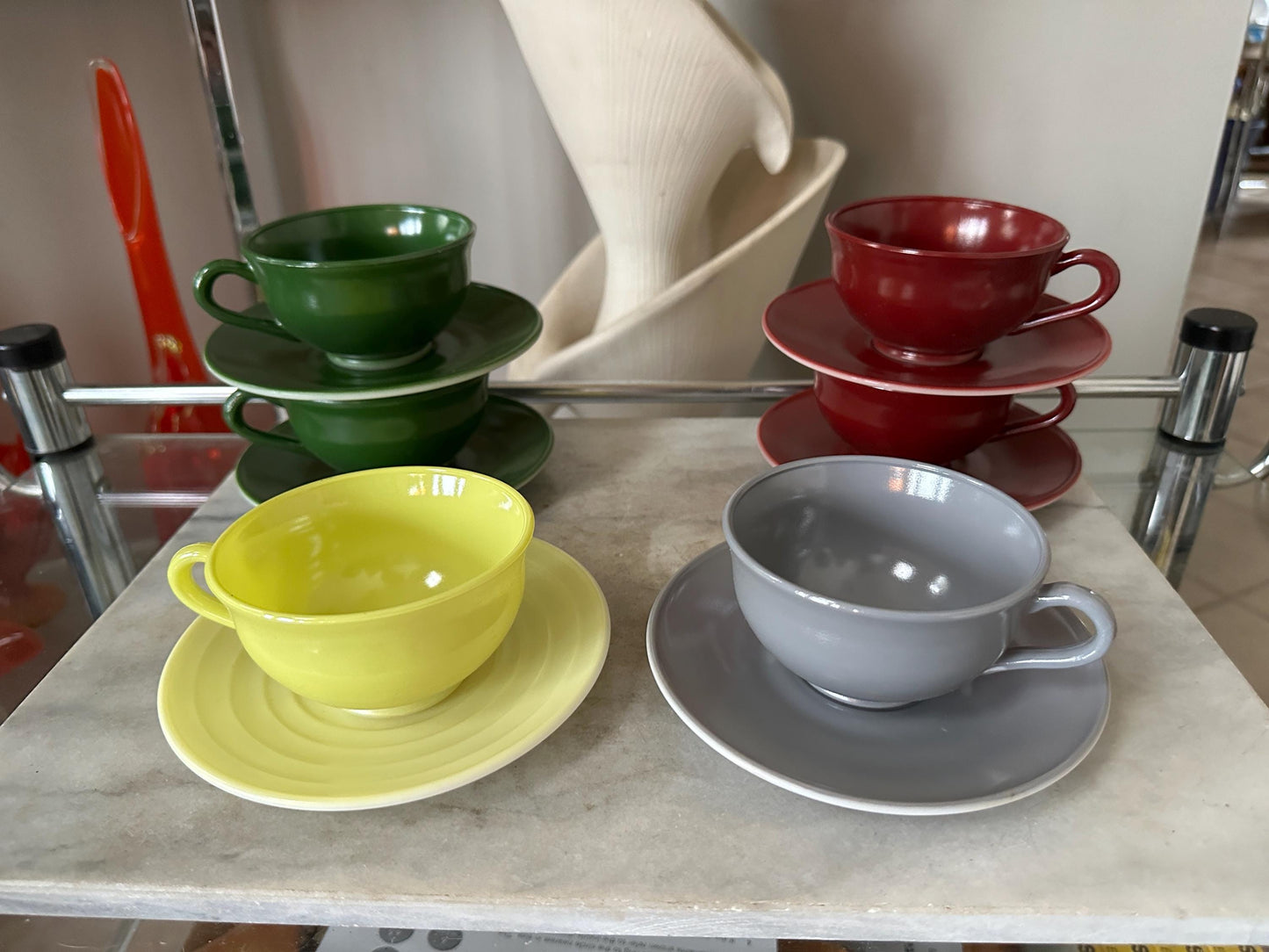 Vintage Hazel-Atlas Moderntone Tableware Dinner Service for Six - Original Box + Serving Platter