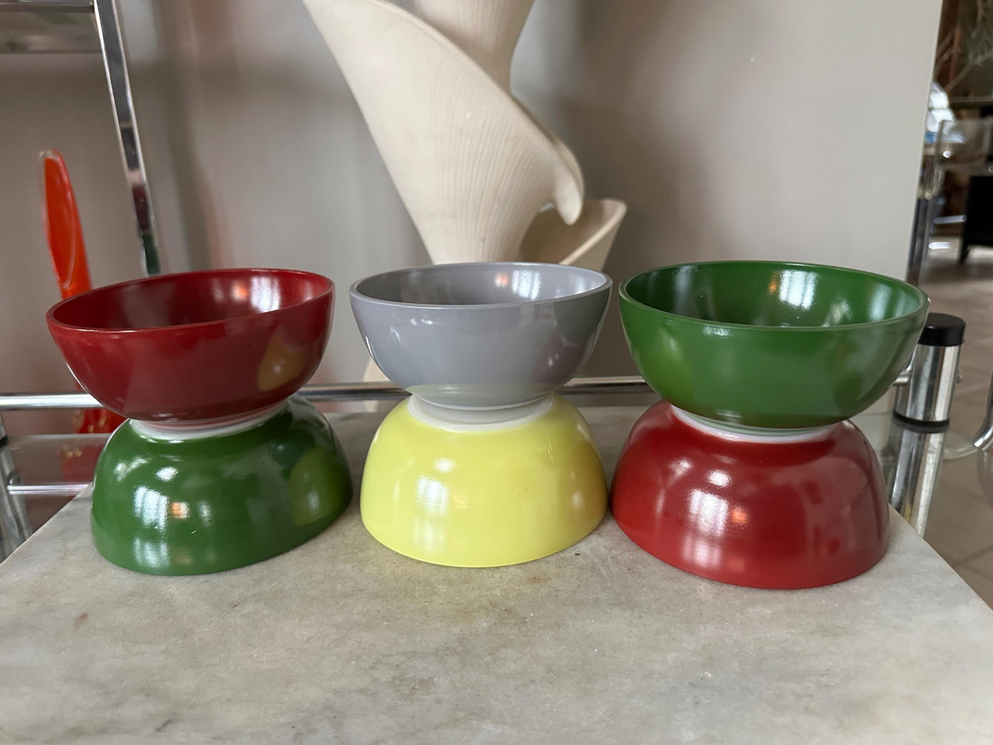 Vintage Hazel-Atlas Moderntone Tableware Dinner Service for Six - Original Box + Serving Platter