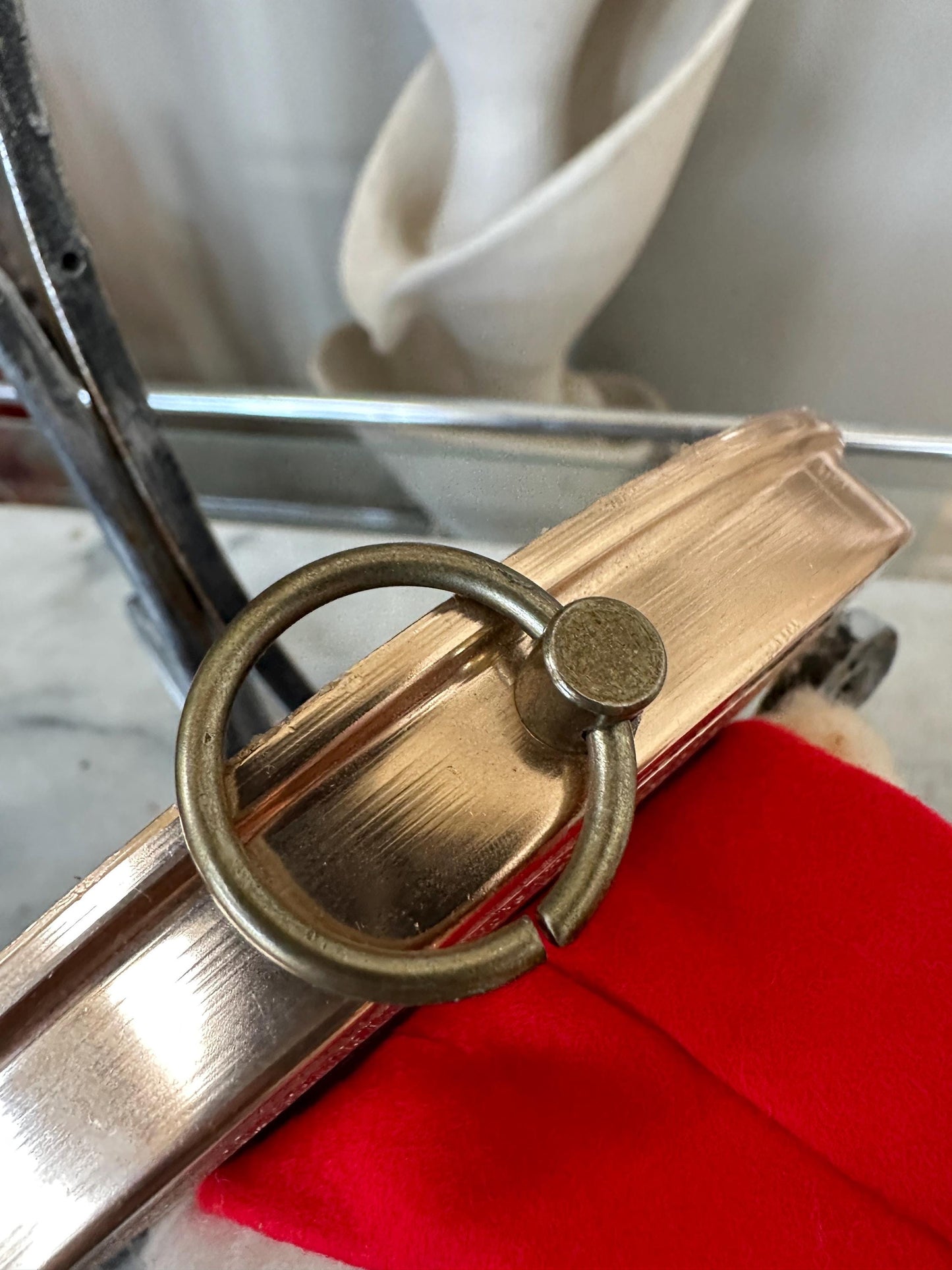 Vintage Kitschy Santa Wreath: Rubber Face, Spun Cotton Beard (For Display Only)