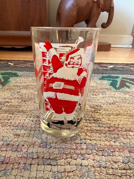 Vintage Santa Peanut Butter Glass: 1950s Christmas Collectible