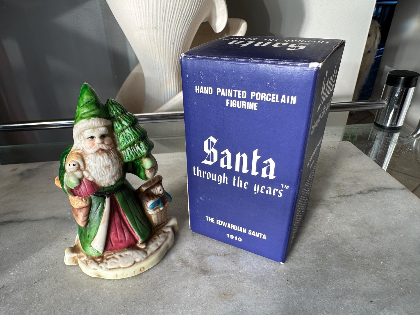 Vintage Santa Figurines Set: RSVP International, 1880-1940, Boxed