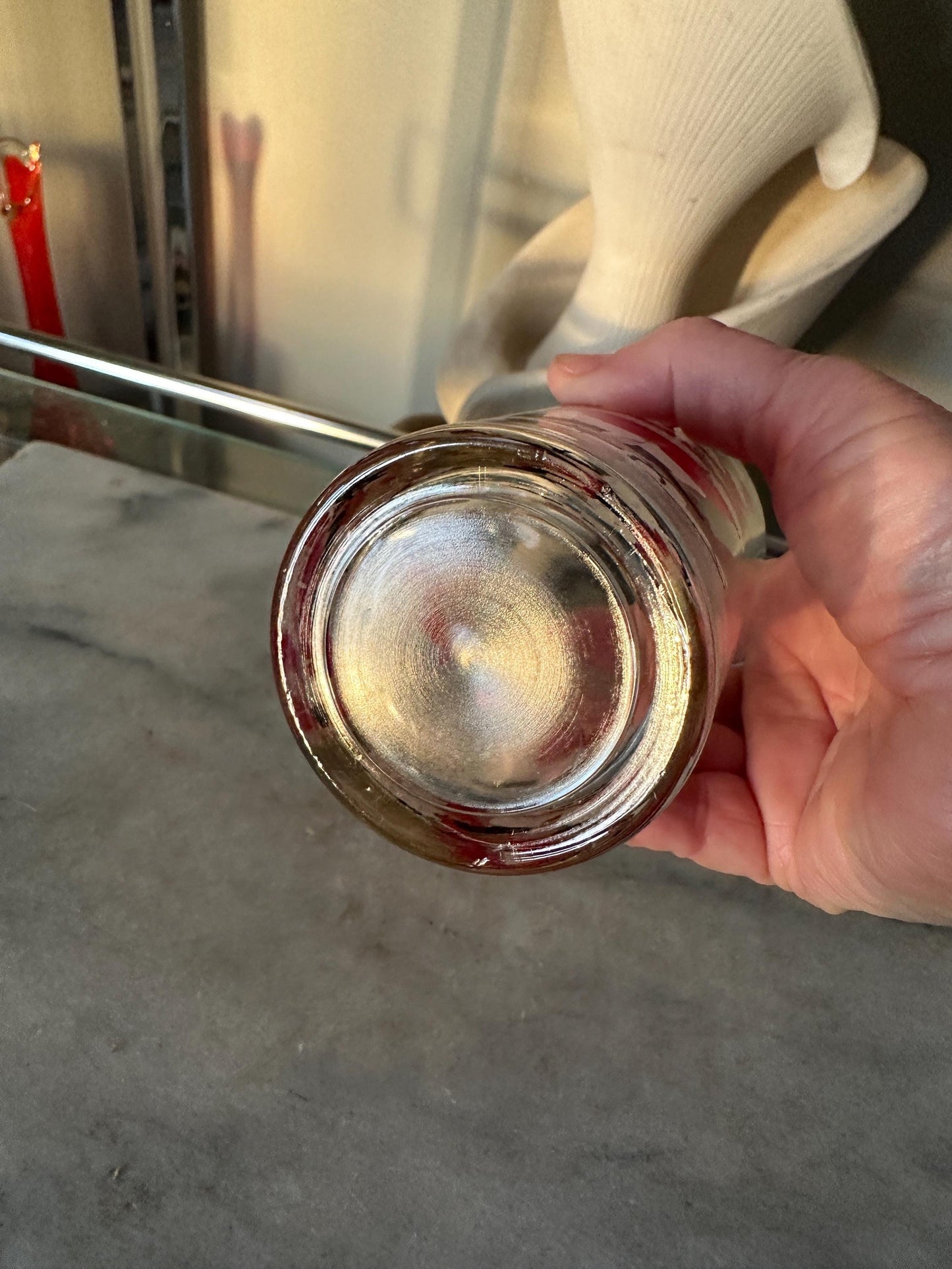 Vintage Santa Peanut Butter Glass: 1950s Christmas Collectible