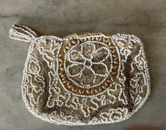 Antique Gatsby Era Beaded Belt Clutch Bag