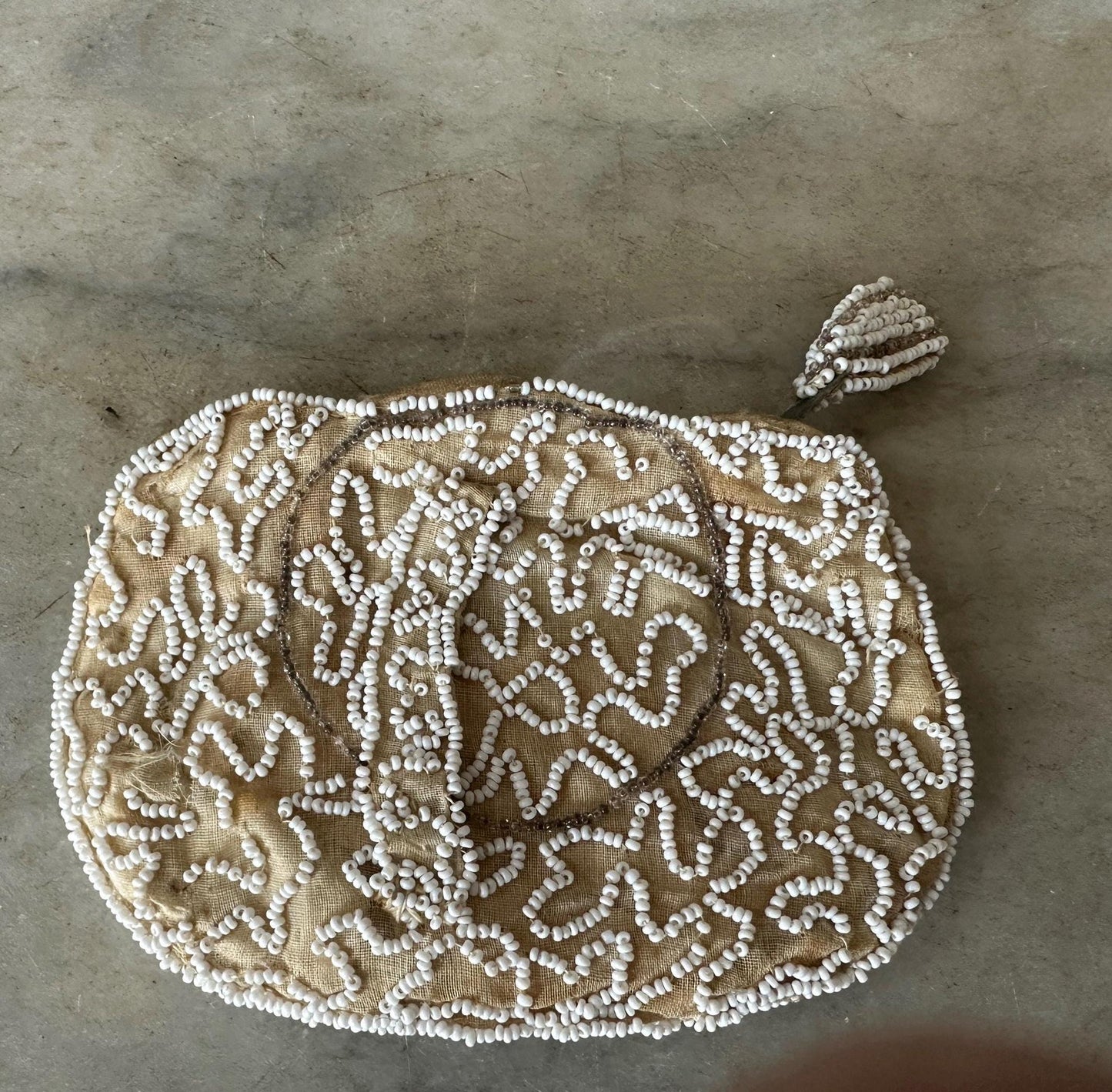 Antique Gatsby Era Beaded Belt Clutch Bag