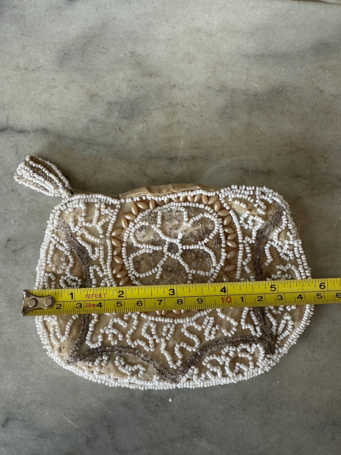 Antique Gatsby Era Beaded Belt Clutch Bag
