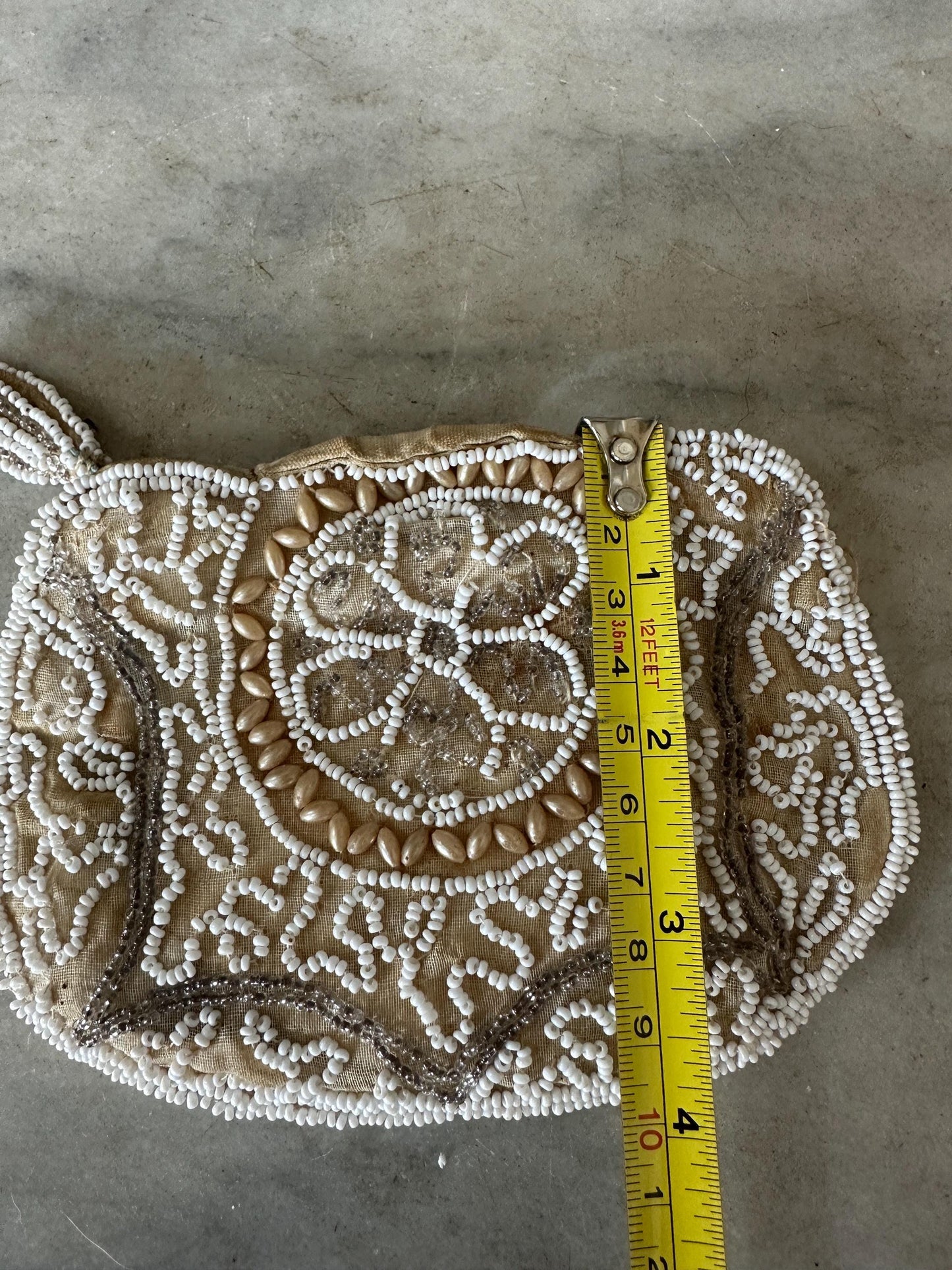 Antique Gatsby Era Beaded Belt Clutch Bag