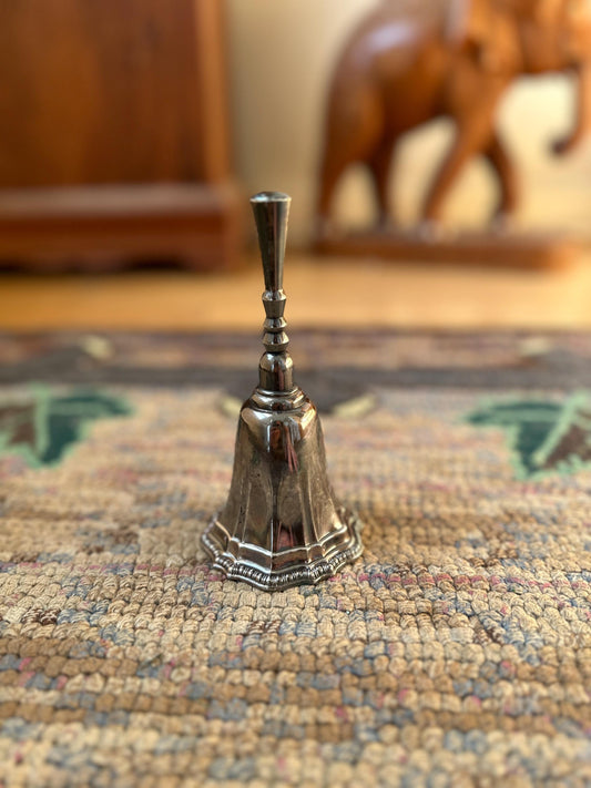 Vintage Silver Plate Bell | Ornate Silver Bell