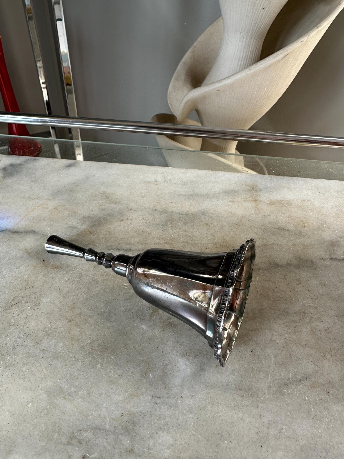 Vintage Silver Plate Bell | Ornate Silver Bell