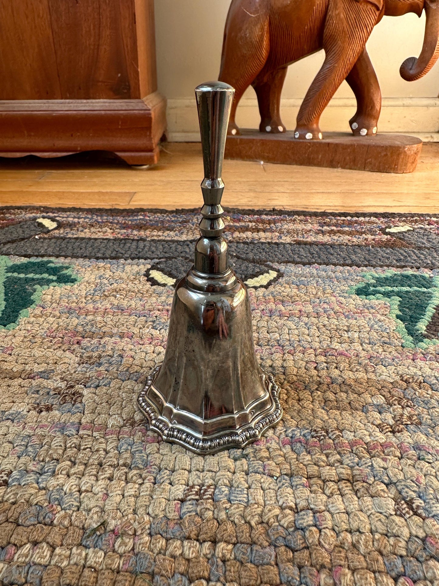 Vintage Silver Plate Bell | Ornate Silver Bell