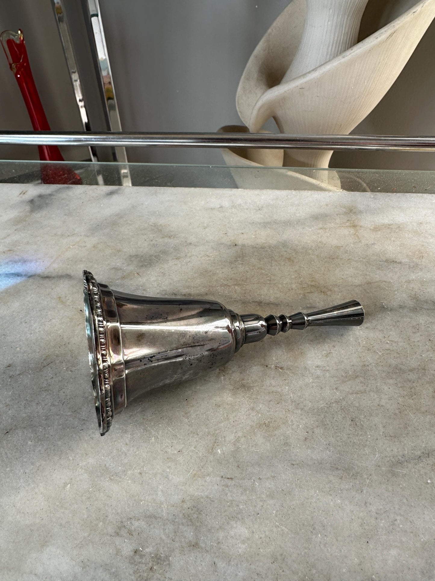 Vintage Silver Plate Bell | Ornate Silver Bell