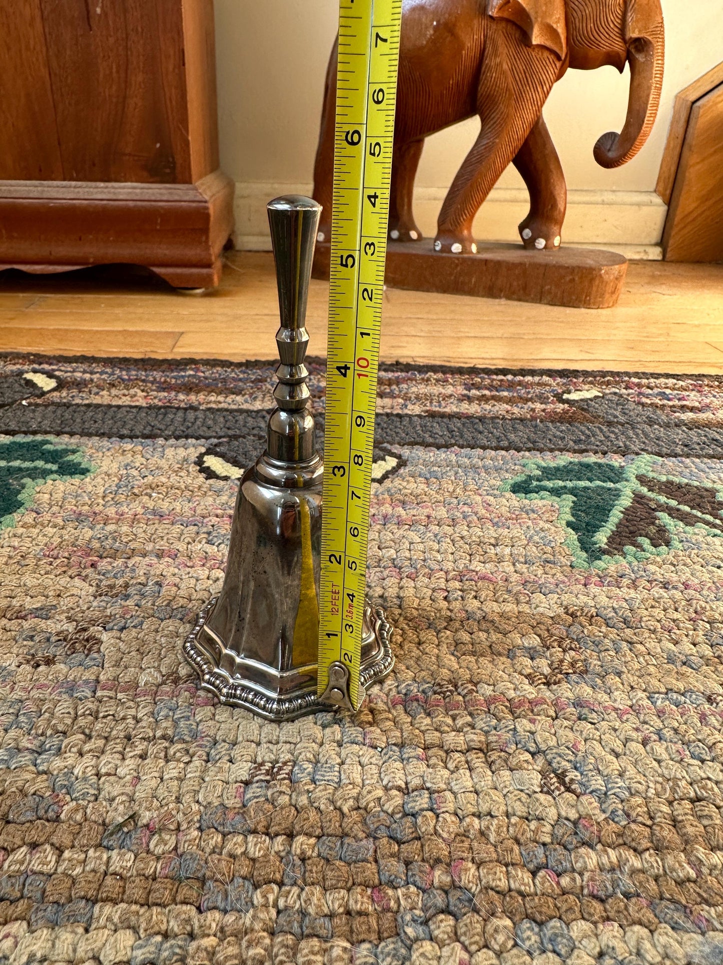 Vintage Silver Plate Bell | Ornate Silver Bell