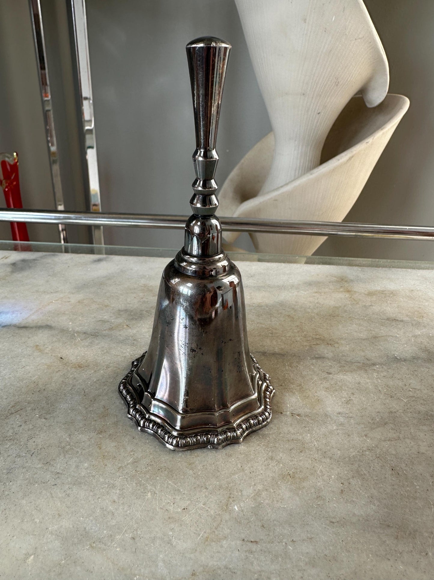 Vintage Silver Plate Bell | Ornate Silver Bell