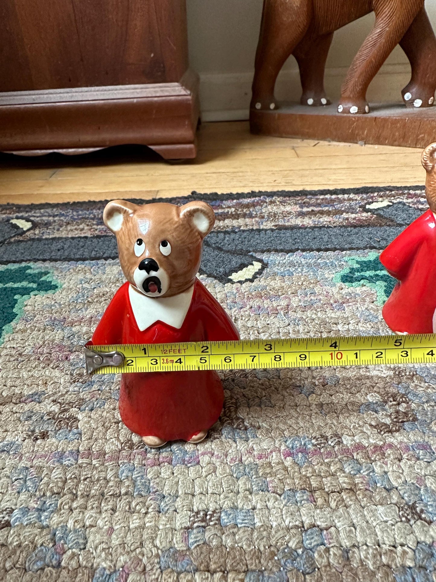 Vintage 1983 Dept 56 Christmas Choir Bear Figurines - Lynda Sylvester Design, Xmas Kitsch