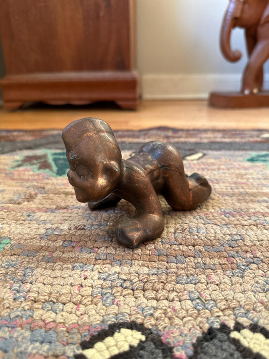 Vintage 1920s Doughboy Soldier Pot Metal Paperweight